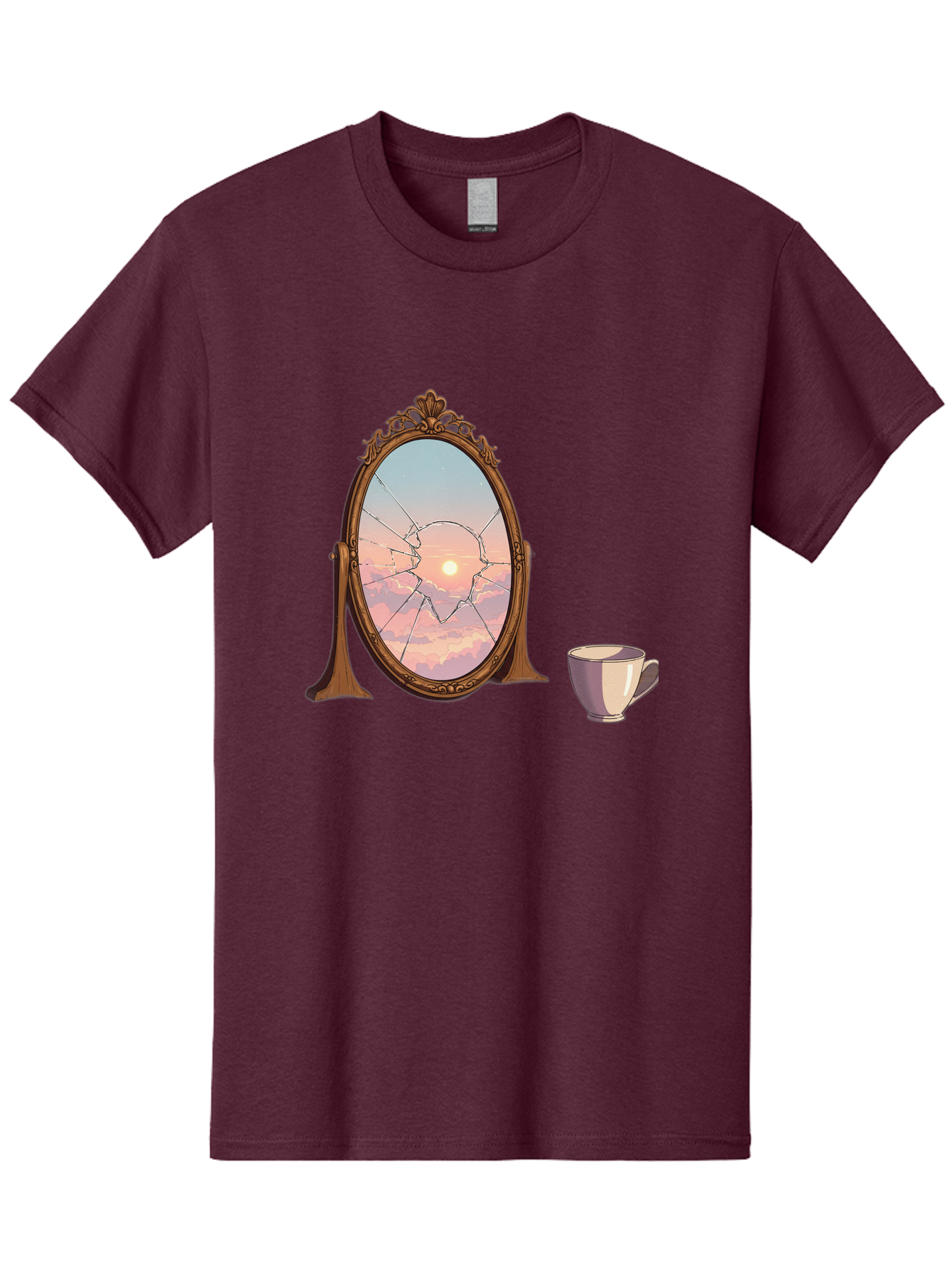 Broken-Mirror-1 Men'S Graphic Tee, 100% Cotton, Comfortable Casual Summer Wear, Machine Washable, Vintage Camera, Old Camera, Antique Camera, Black Camera, Classic Photography, Photography Equipment, Nostalgic Device, Film Camera, Camera Art Bak129