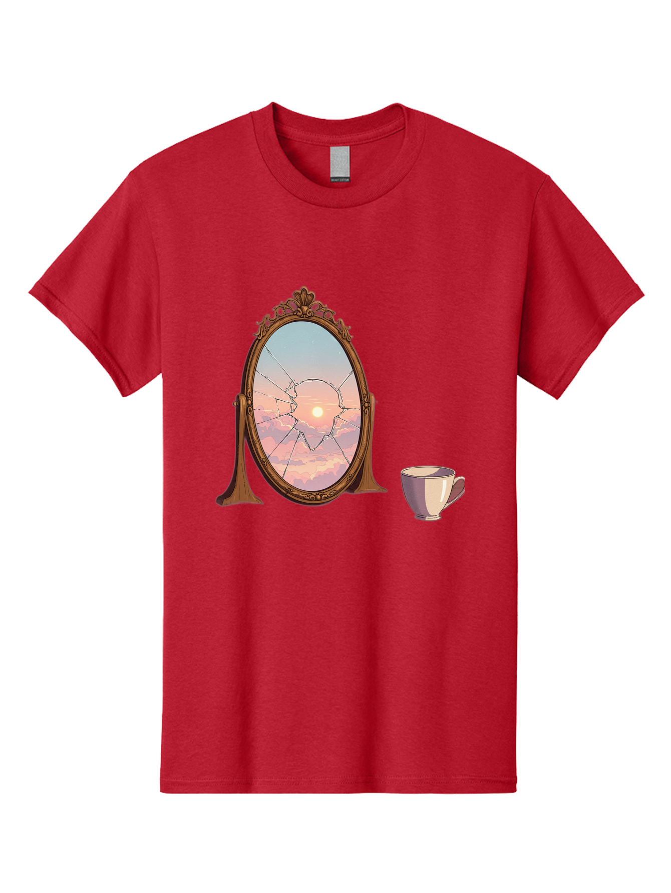 Broken-Mirror-1 Men'S Graphic Tee, 100% Cotton, Comfortable Casual Summer Wear, Machine Washable, Vintage Camera, Old Camera, Antique Camera, Black Camera, Classic Photography, Photography Equipment, Nostalgic Device, Film Camera, Camera Art Bak129
