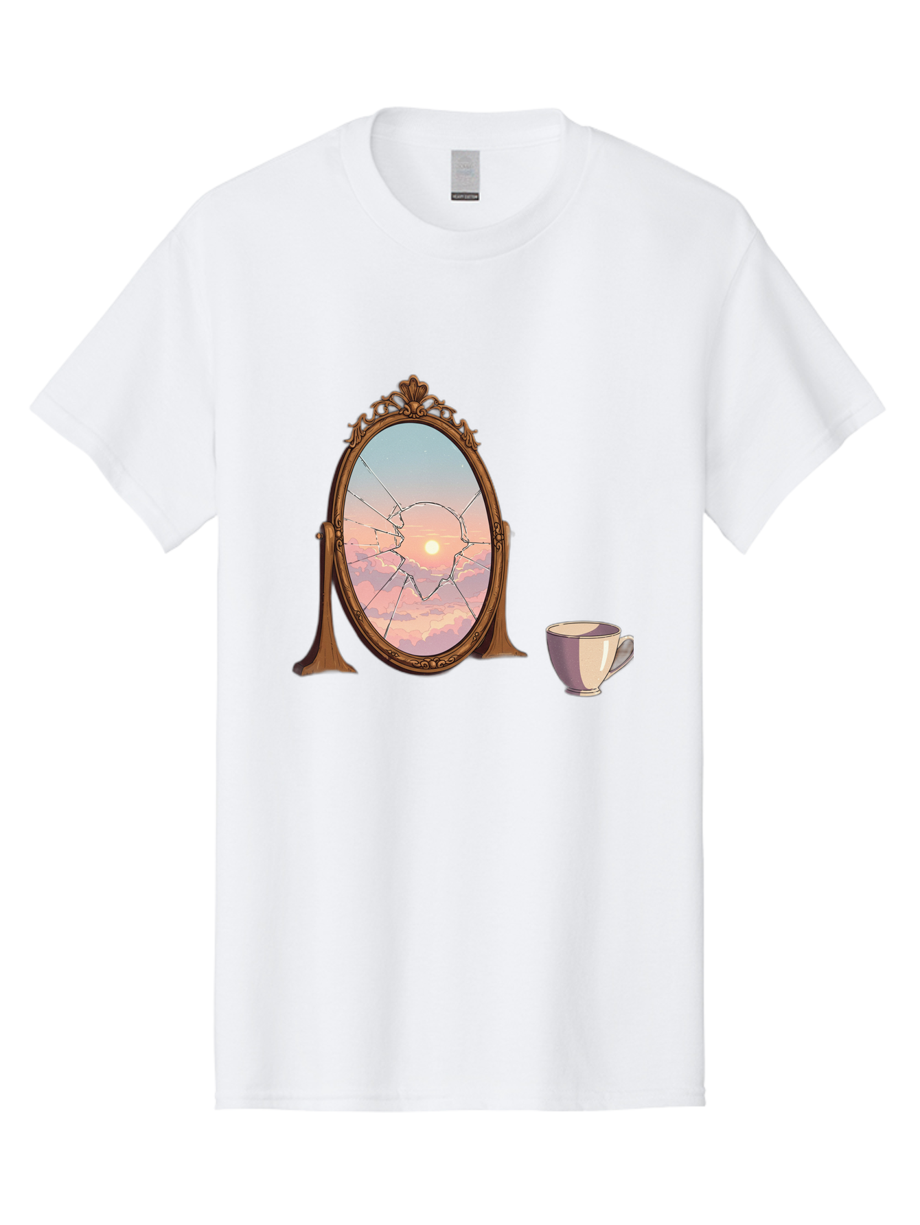 Broken-Mirror-1 Men'S Graphic Tee, 100% Cotton, Comfortable Casual Summer Wear, Machine Washable, Vintage Camera, Old Camera, Antique Camera, Black Camera, Classic Photography, Photography Equipment, Nostalgic Device, Film Camera, Camera Art Bak129