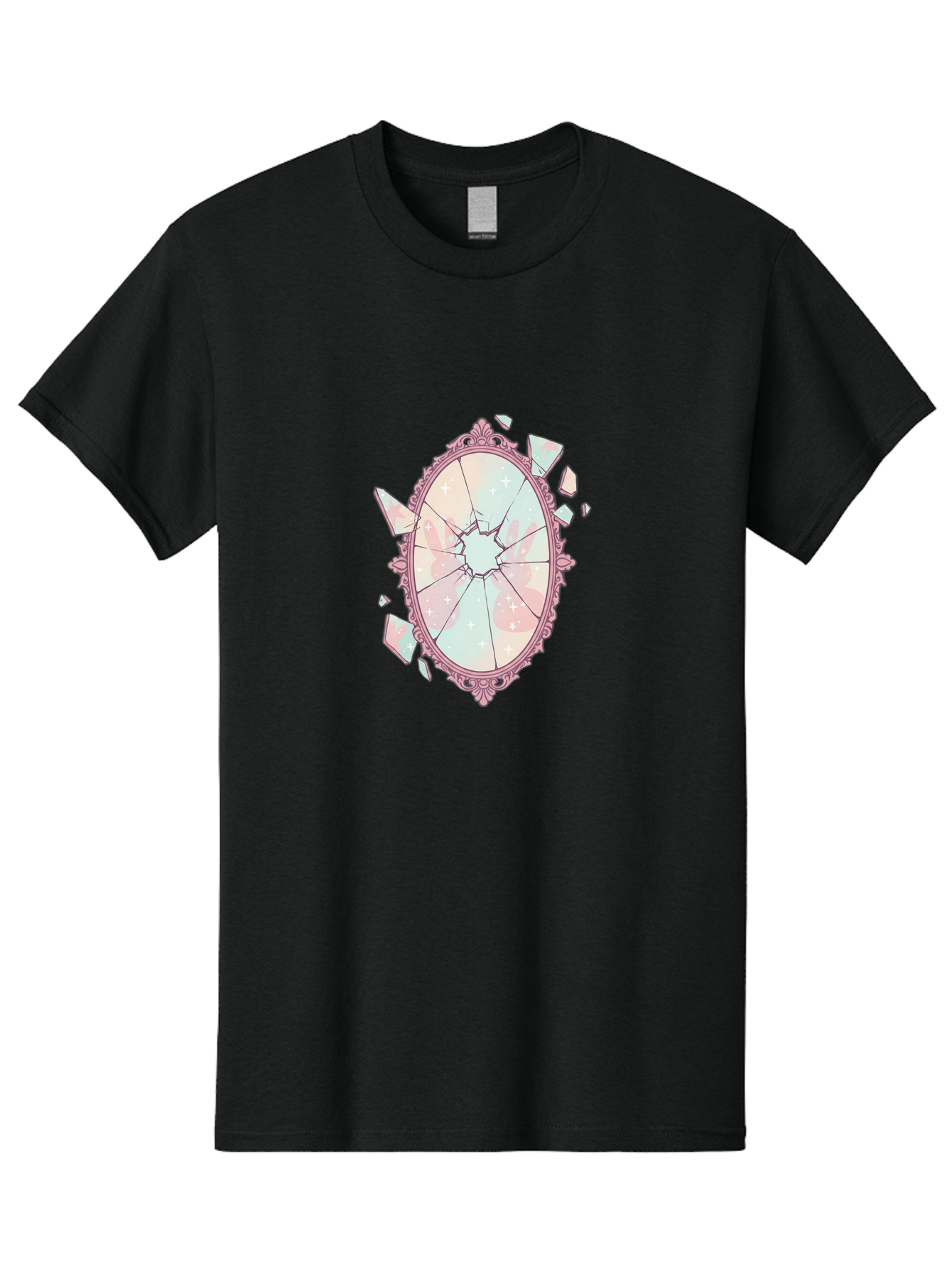 Broken-Mirror-2 Men'S Graphic Tee, 100% Cotton, Comfortable Casual Summer Wear, Machine Washable, Vintage Camera, Old Camera, Antique Camera, Black Camera, Classic Photography, Photography Equipment, Nostalgic Device, Film Camera, Camera Art Bak130