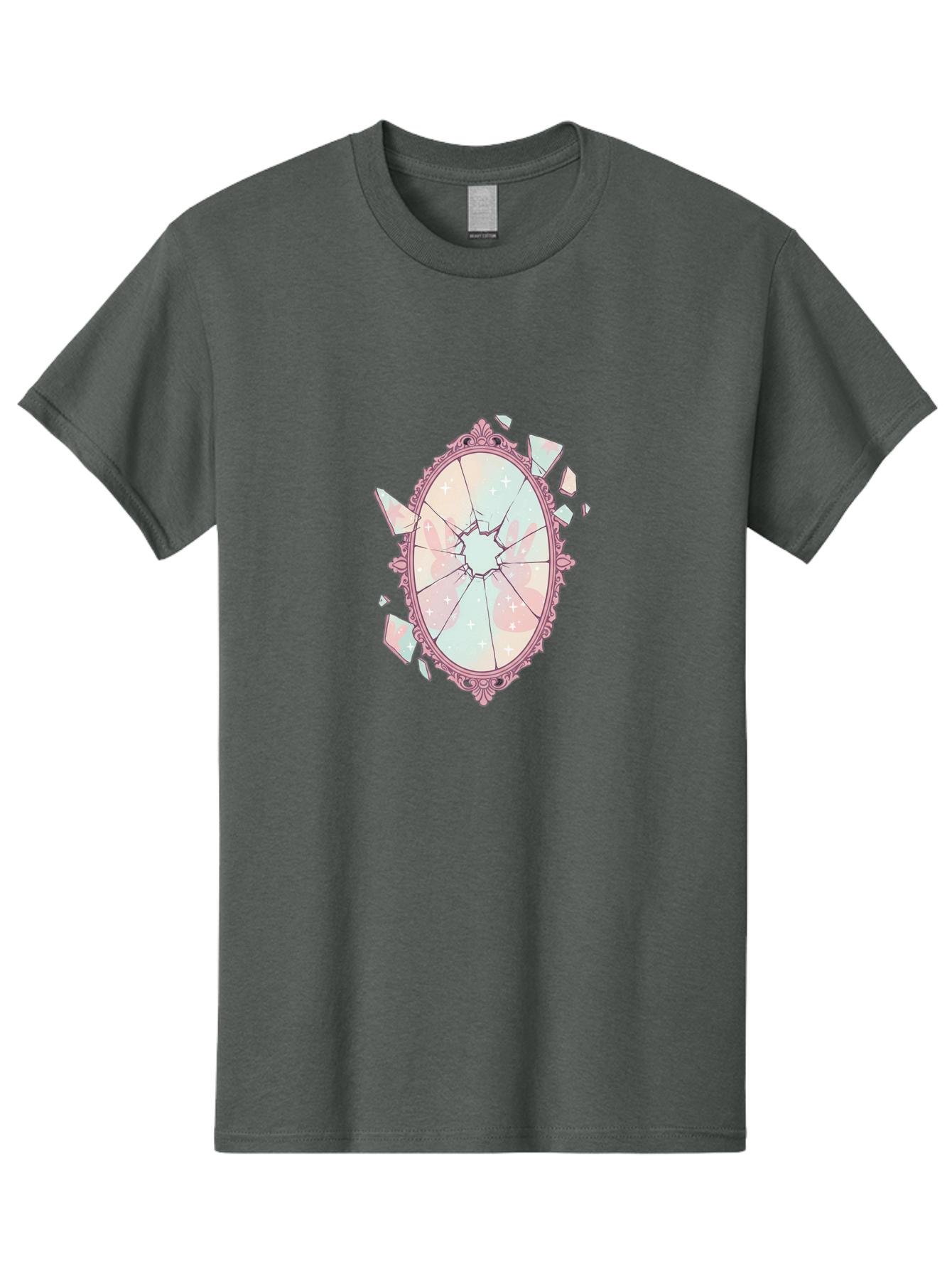Broken-Mirror-2 Men'S Graphic Tee, 100% Cotton, Comfortable Casual Summer Wear, Machine Washable, Vintage Camera, Old Camera, Antique Camera, Black Camera, Classic Photography, Photography Equipment, Nostalgic Device, Film Camera, Camera Art Bak130