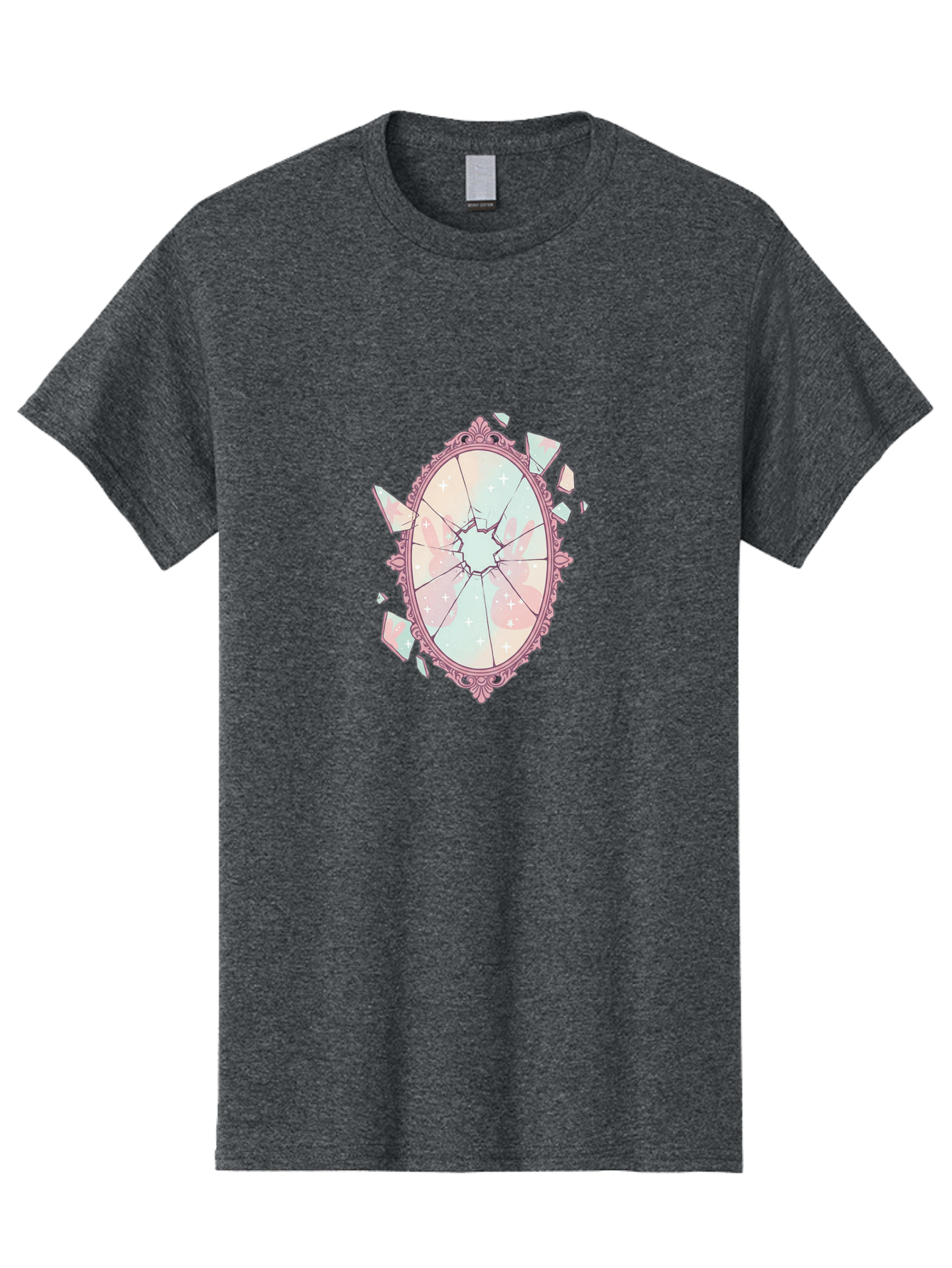 Broken-Mirror-2 Men'S Graphic Tee, 100% Cotton, Comfortable Casual Summer Wear, Machine Washable, Vintage Camera, Old Camera, Antique Camera, Black Camera, Classic Photography, Photography Equipment, Nostalgic Device, Film Camera, Camera Art Bak130