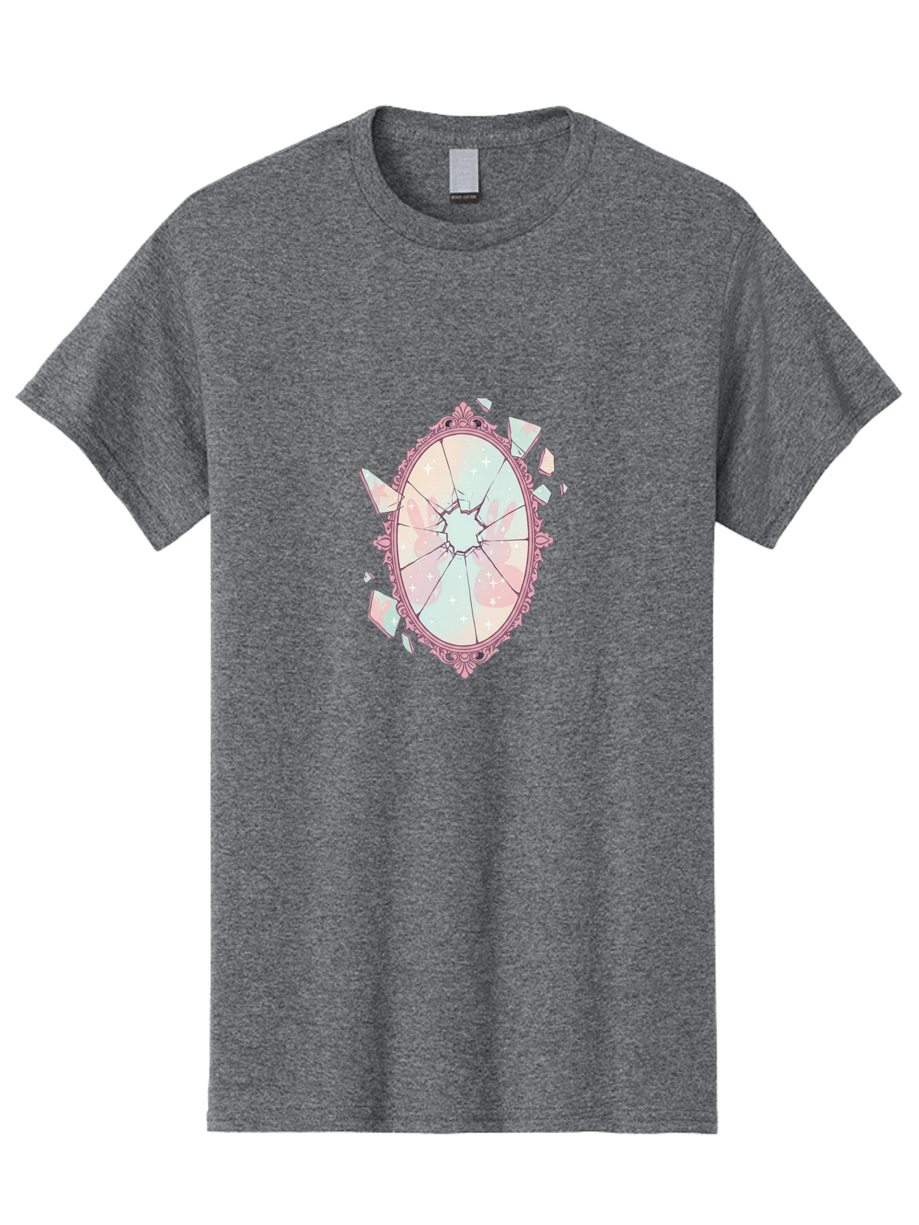 Broken-Mirror-2 Men'S Graphic Tee, 100% Cotton, Comfortable Casual Summer Wear, Machine Washable, Vintage Camera, Old Camera, Antique Camera, Black Camera, Classic Photography, Photography Equipment, Nostalgic Device, Film Camera, Camera Art Bak130