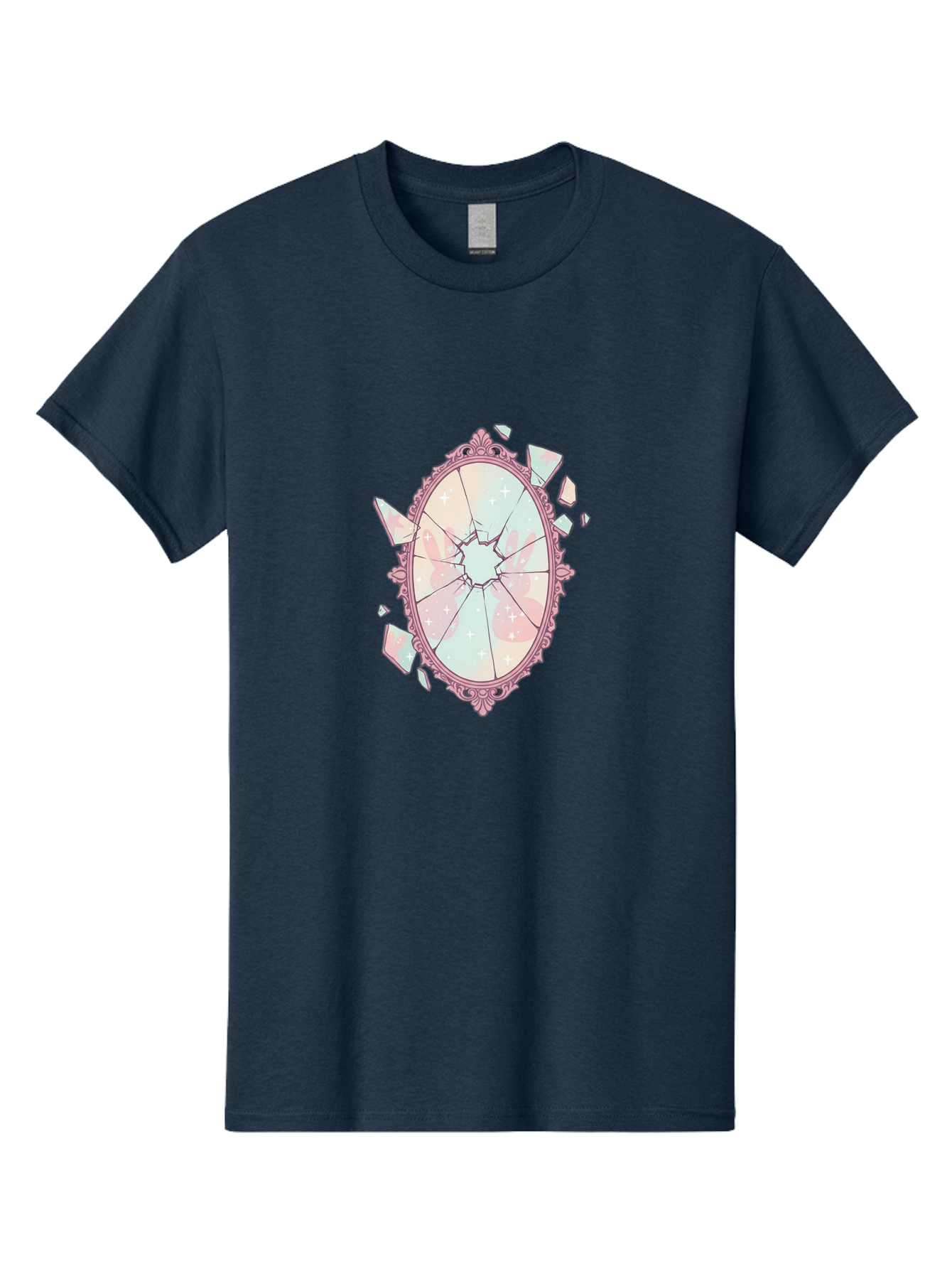 Broken-Mirror-2 Men'S Graphic Tee, 100% Cotton, Comfortable Casual Summer Wear, Machine Washable, Vintage Camera, Old Camera, Antique Camera, Black Camera, Classic Photography, Photography Equipment, Nostalgic Device, Film Camera, Camera Art Bak130