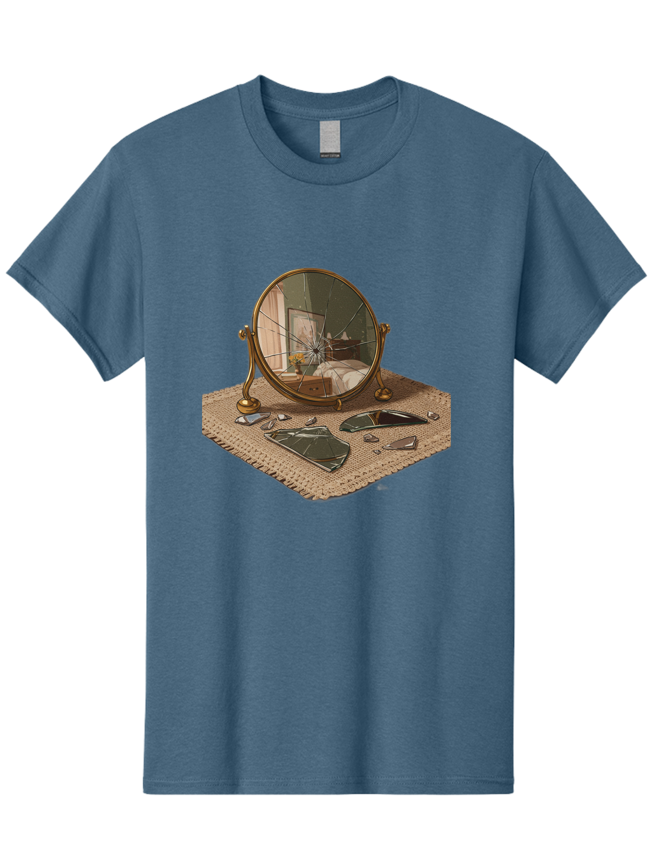Broken-Mirror-3 Men'S Graphic Tee, 100% Cotton, Comfortable Casual Summer Wear, Machine Washable, Vintage Camera, Old Camera, Antique Camera, Black Camera, Classic Photography, Photography Equipment, Nostalgic Device, Film Camera, Camera Art Bak131