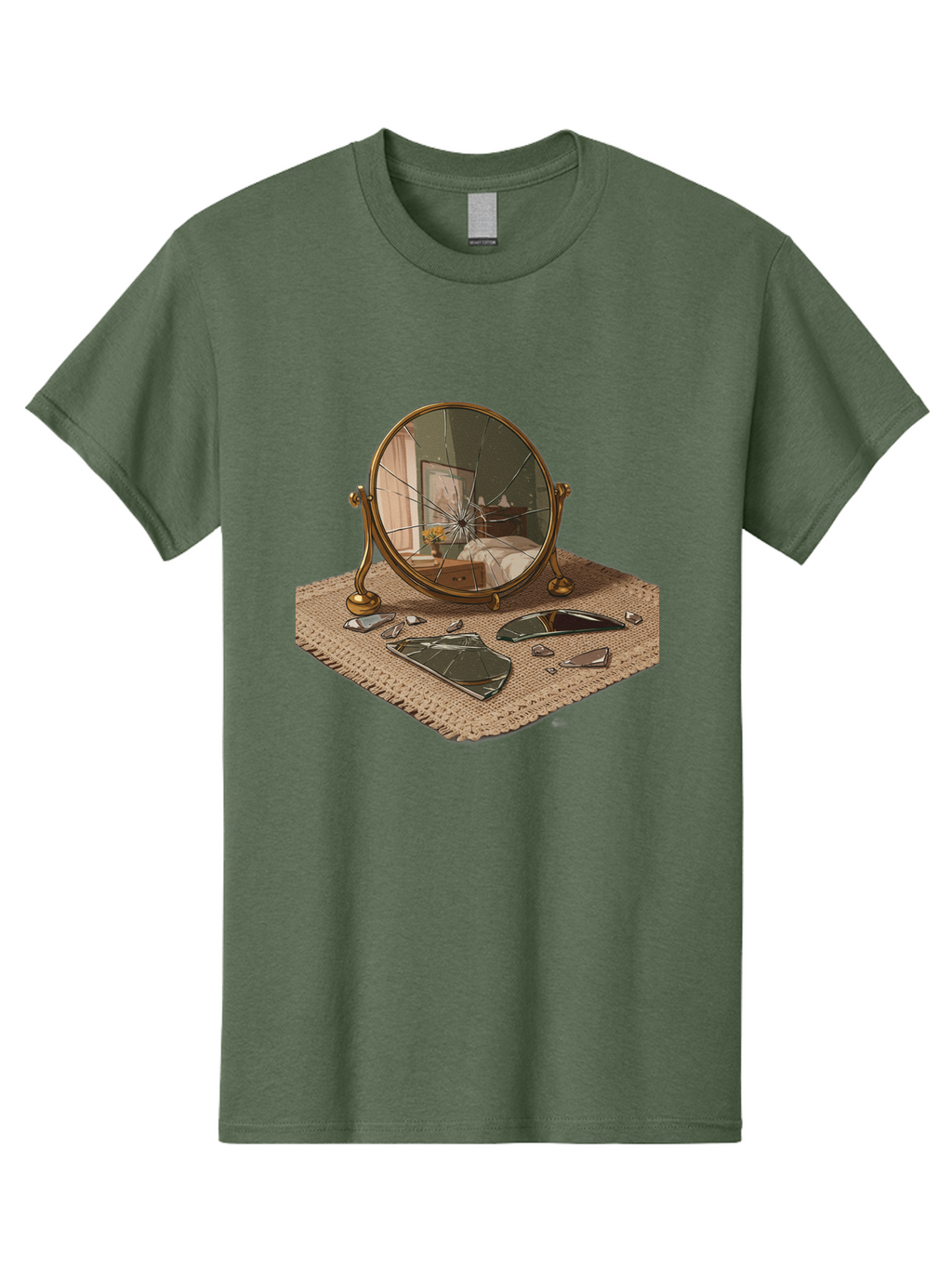 Broken-Mirror-3 Men'S Graphic Tee, 100% Cotton, Comfortable Casual Summer Wear, Machine Washable, Vintage Camera, Old Camera, Antique Camera, Black Camera, Classic Photography, Photography Equipment, Nostalgic Device, Film Camera, Camera Art Bak131
