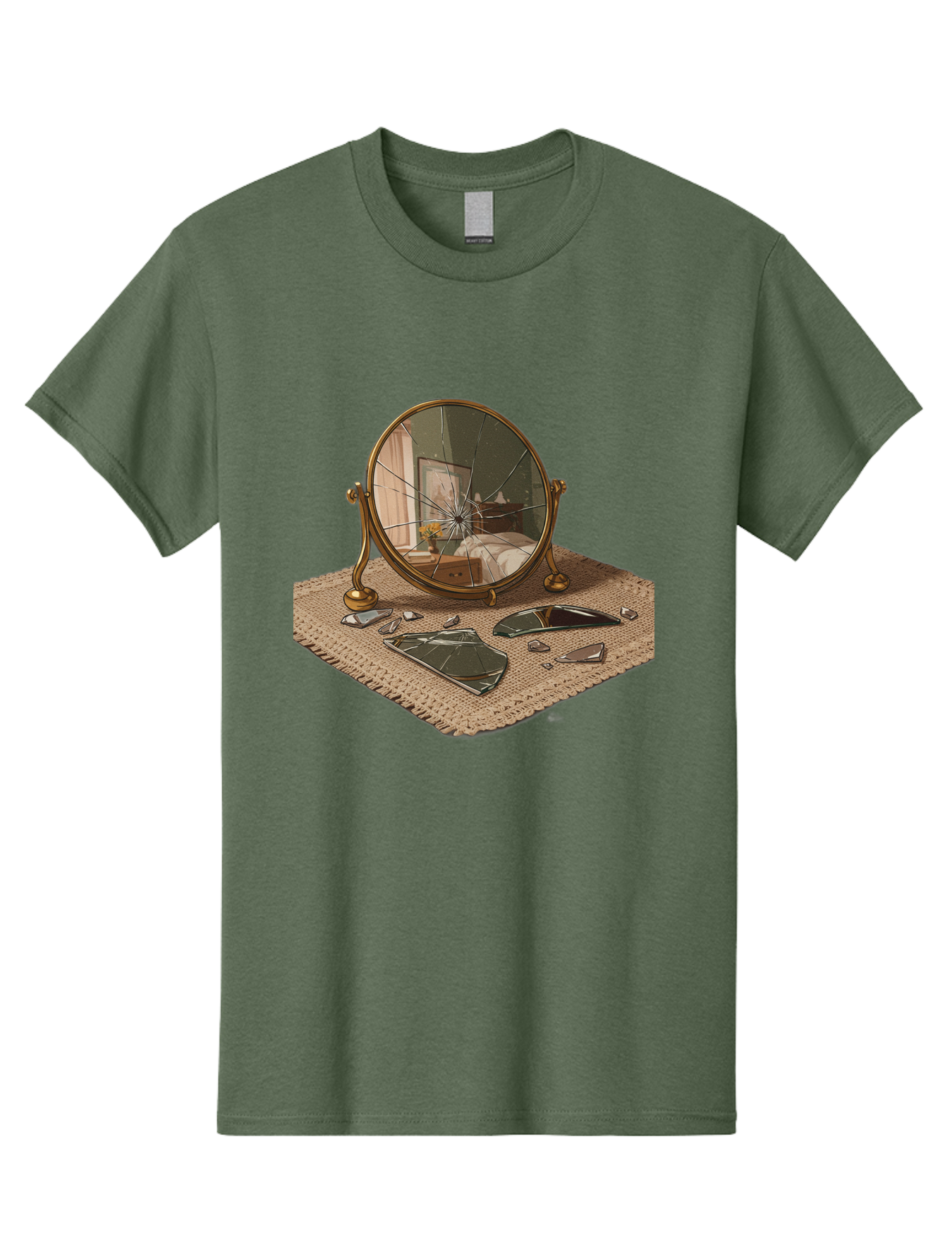 Broken-Mirror-3 Men'S Graphic Tee, 100% Cotton, Comfortable Casual Summer Wear, Machine Washable, Vintage Camera, Old Camera, Antique Camera, Black Camera, Classic Photography, Photography Equipment, Nostalgic Device, Film Camera, Camera Art Bak131