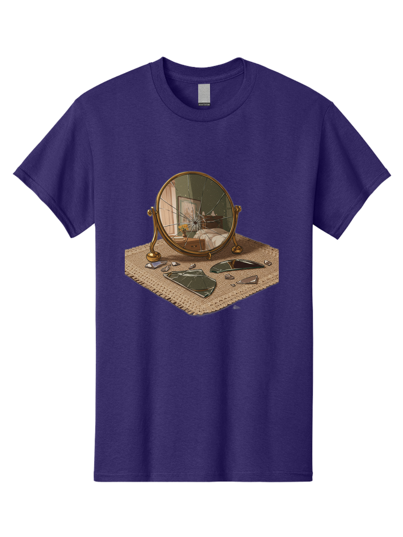 Broken-Mirror-3 Men'S Graphic Tee, 100% Cotton, Comfortable Casual Summer Wear, Machine Washable, Vintage Camera, Old Camera, Antique Camera, Black Camera, Classic Photography, Photography Equipment, Nostalgic Device, Film Camera, Camera Art Bak131