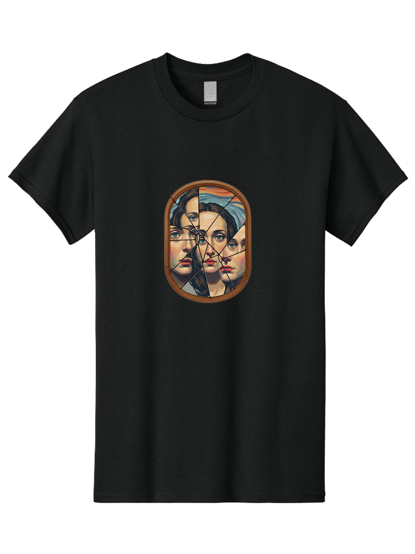 Broken-Mirror-Faces Men'S Graphic Tee, 100% Cotton, Comfortable Casual Summer Wear, Machine Washable, Vintage Camera, Old Camera, Antique Camera, Black Camera, Classic Photography, Photography Equipment, Nostalgic Device, Film Camera, Bak132