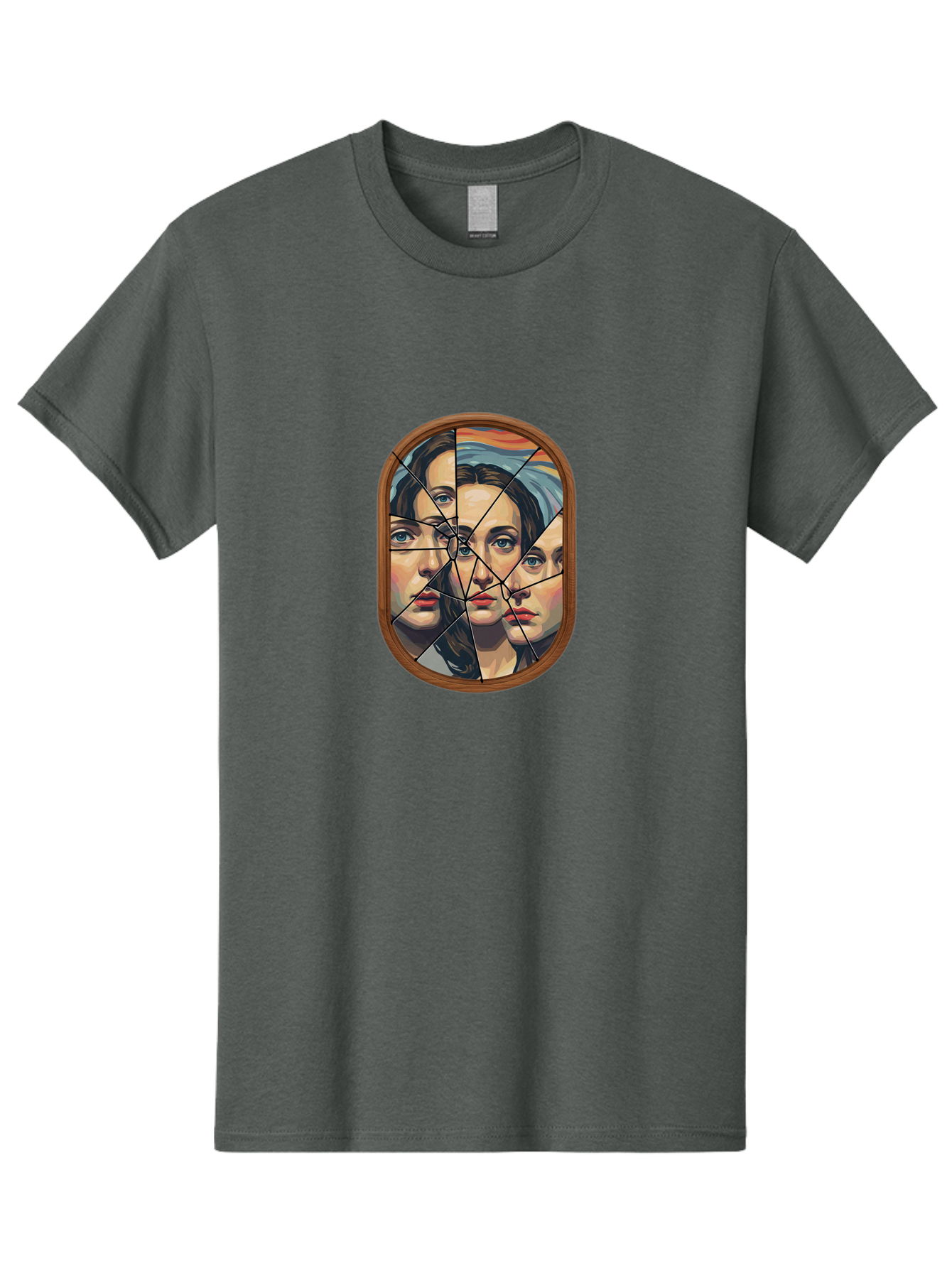 Broken-Mirror-Faces Men'S Graphic Tee, 100% Cotton, Comfortable Casual Summer Wear, Machine Washable, Vintage Camera, Old Camera, Antique Camera, Black Camera, Classic Photography, Photography Equipment, Nostalgic Device, Film Camera, Bak132