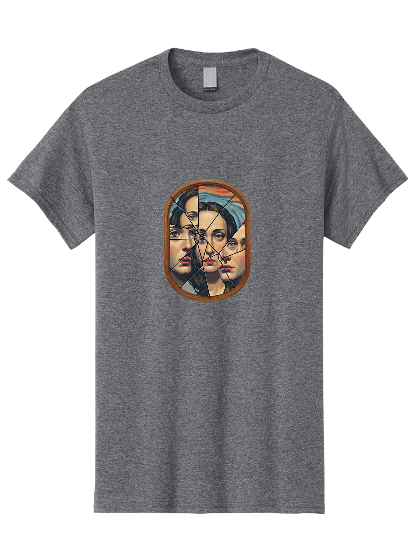 Broken-Mirror-Faces Men'S Graphic Tee, 100% Cotton, Comfortable Casual Summer Wear, Machine Washable, Vintage Camera, Old Camera, Antique Camera, Black Camera, Classic Photography, Photography Equipment, Nostalgic Device, Film Camera, Bak132
