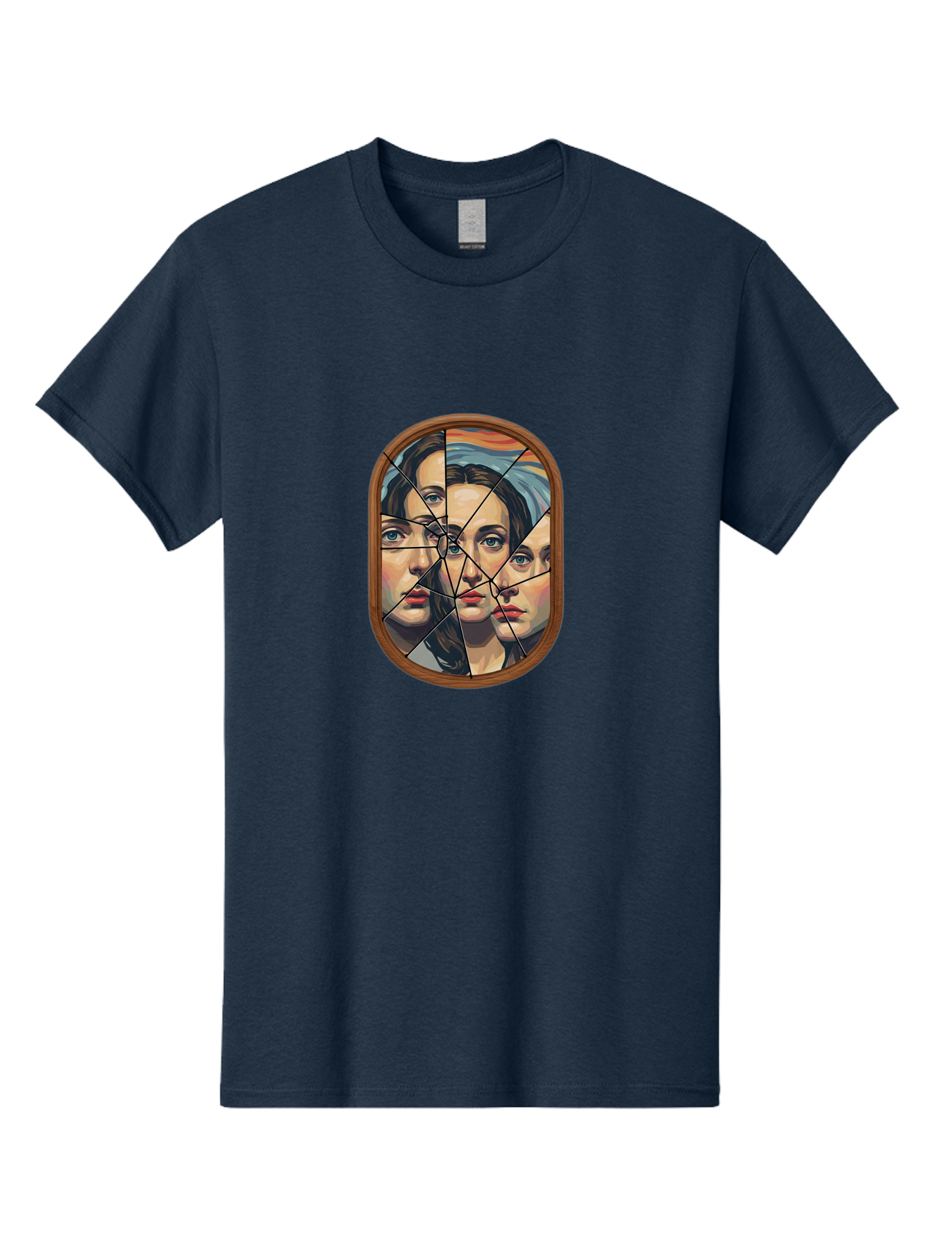 Broken-Mirror-Faces Men'S Graphic Tee, 100% Cotton, Comfortable Casual Summer Wear, Machine Washable, Vintage Camera, Old Camera, Antique Camera, Black Camera, Classic Photography, Photography Equipment, Nostalgic Device, Film Camera, Bak132