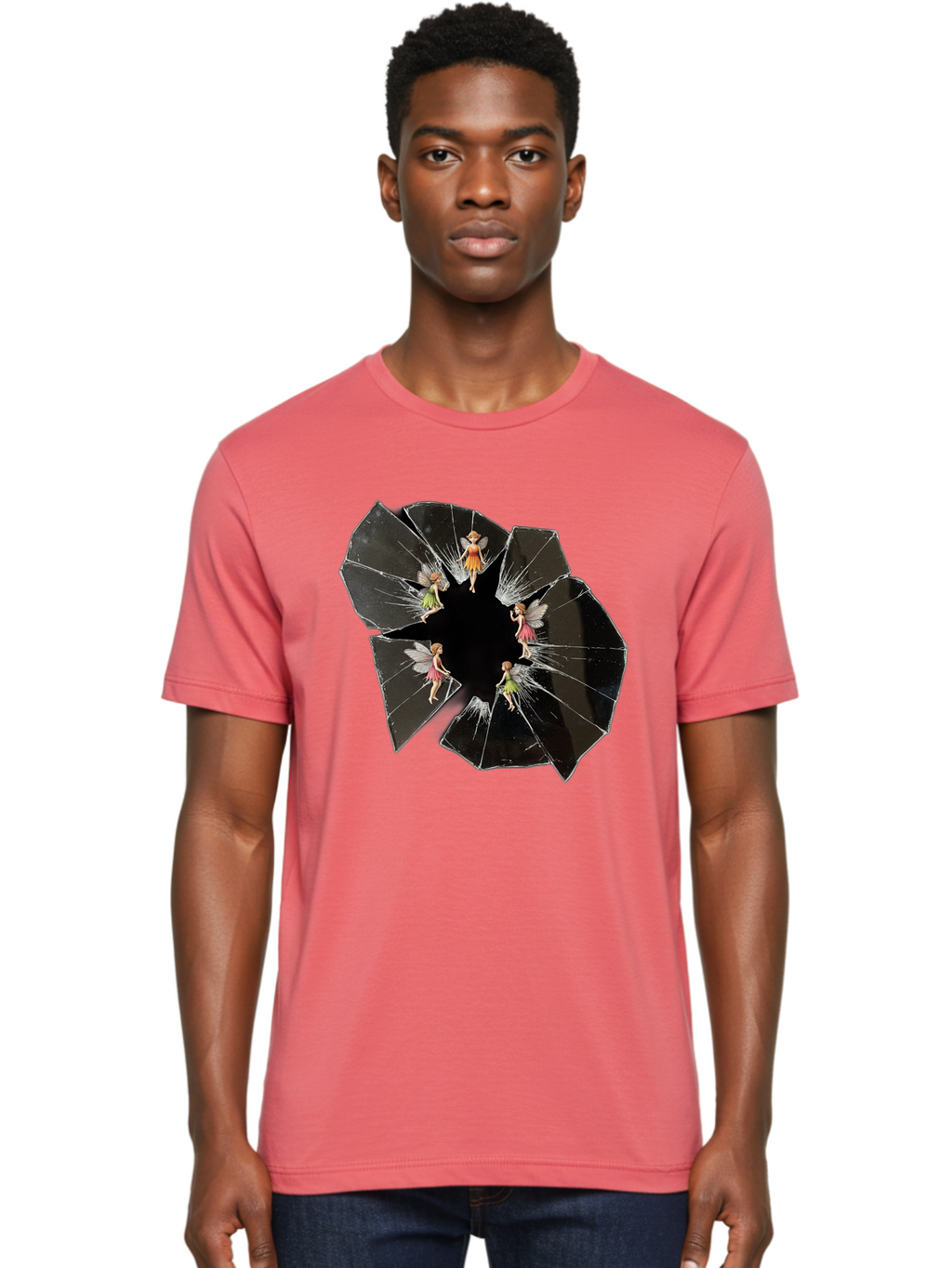 Broken-Mirror-Fairies Men'S Graphic Tee, 100% Cotton, Comfortable Casual Summer Wear, Machine Washable, Vintage Camera, Old Camera, Antique Camera, Black Camera, Classic Photography, Photography Equipment, Nostalgic Device, Film Camera, Bak133