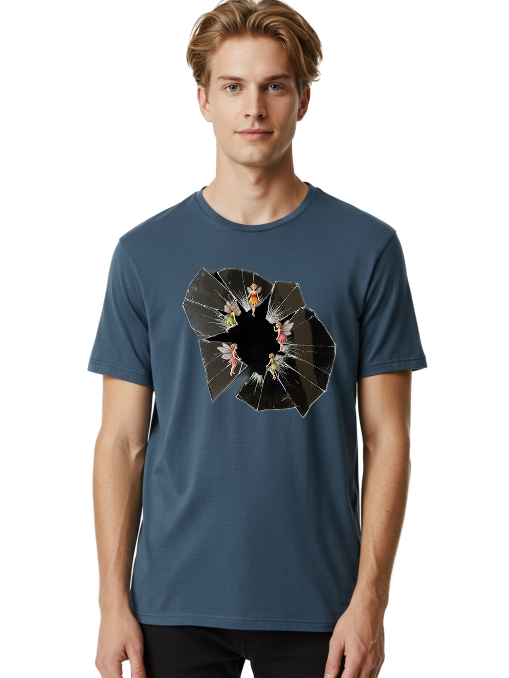 Broken-Mirror-Fairies Men'S Graphic Tee, 100% Cotton, Comfortable Casual Summer Wear, Machine Washable, Vintage Camera, Old Camera, Antique Camera, Black Camera, Classic Photography, Photography Equipment, Nostalgic Device, Film Camera, Bak133