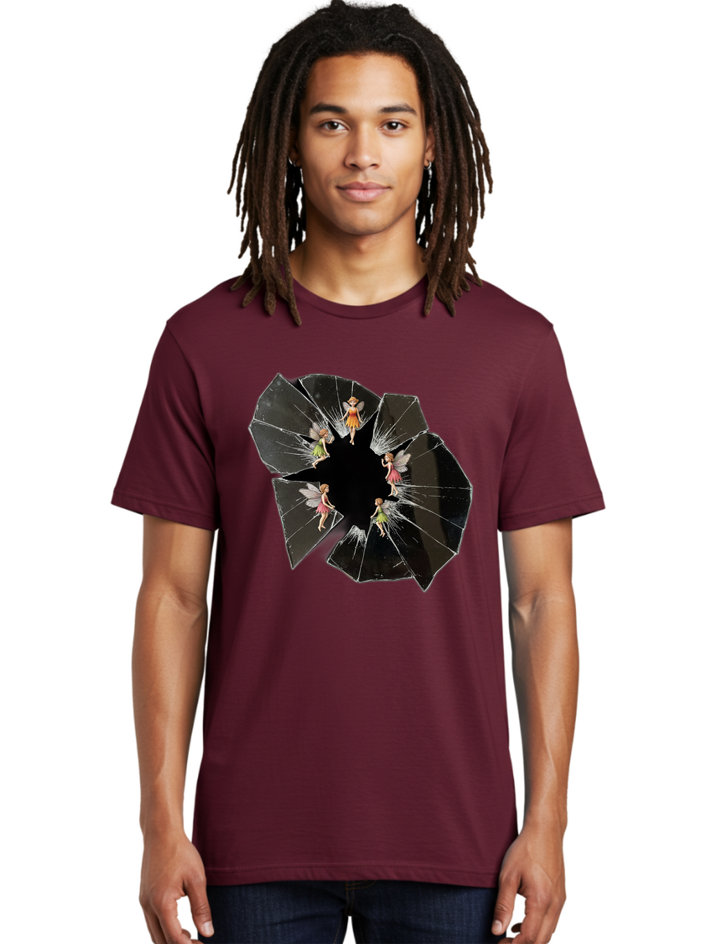 Broken-Mirror-Fairies Men'S Graphic Tee, 100% Cotton, Comfortable Casual Summer Wear, Machine Washable, Vintage Camera, Old Camera, Antique Camera, Black Camera, Classic Photography, Photography Equipment, Nostalgic Device, Film Camera, Bak133