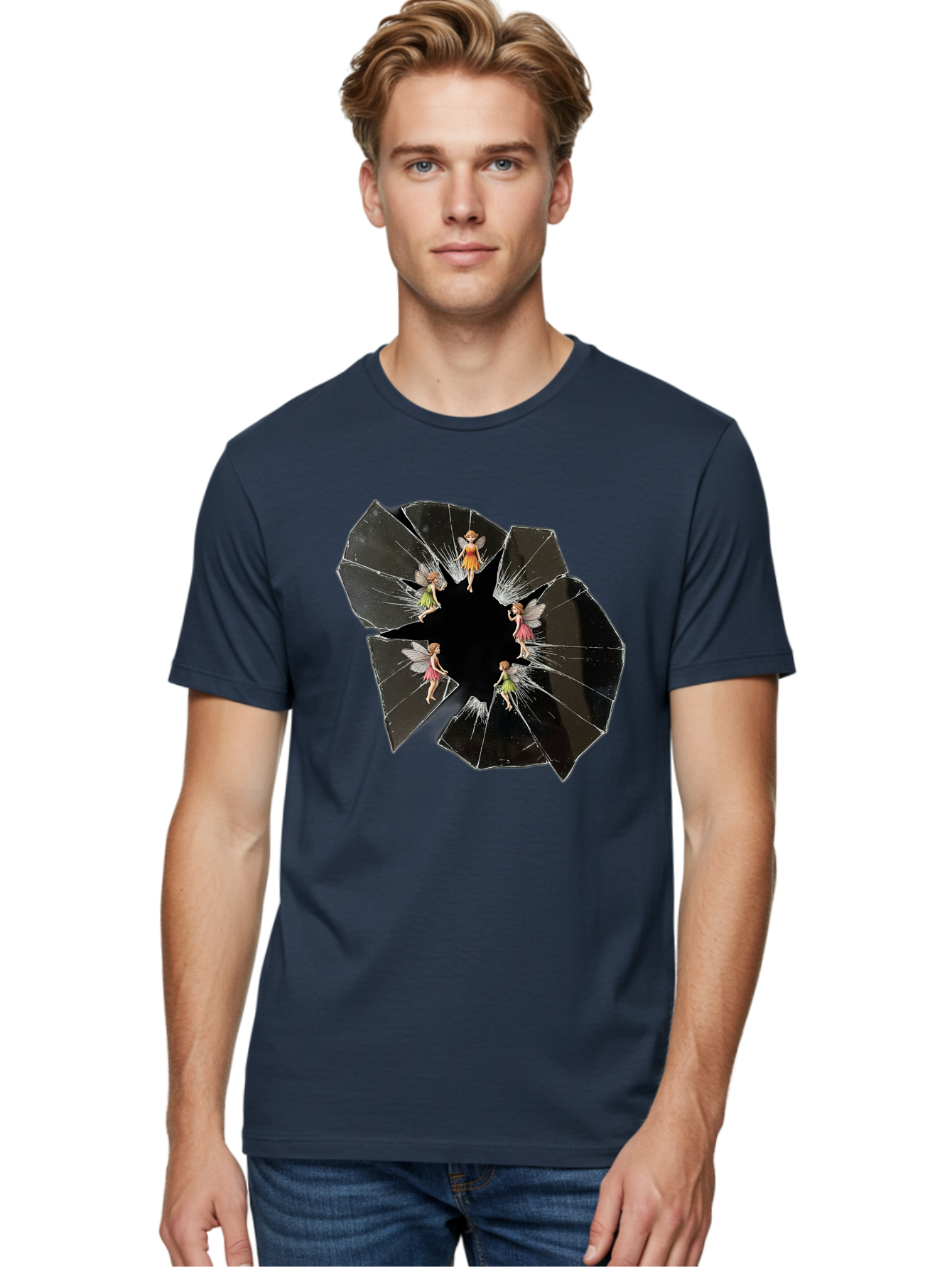 Broken-Mirror-Fairies Men'S Graphic Tee, 100% Cotton, Comfortable Casual Summer Wear, Machine Washable, Vintage Camera, Old Camera, Antique Camera, Black Camera, Classic Photography, Photography Equipment, Nostalgic Device, Film Camera, Bak133