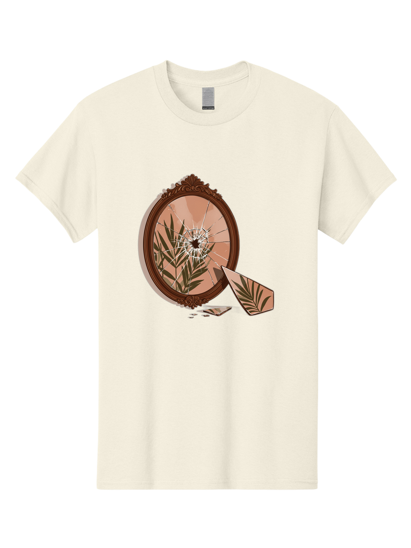 Broken-Mirror-With-Cannabis-Leaf Men'S Graphic Tee, 100% Cotton, Comfortable Casual Summer Wear, Machine Washable, Vintage Camera, Old Camera, Antique Camera, Black Camera, Classic Photography, Photography Equipment, Nostalgic Device, Bak135