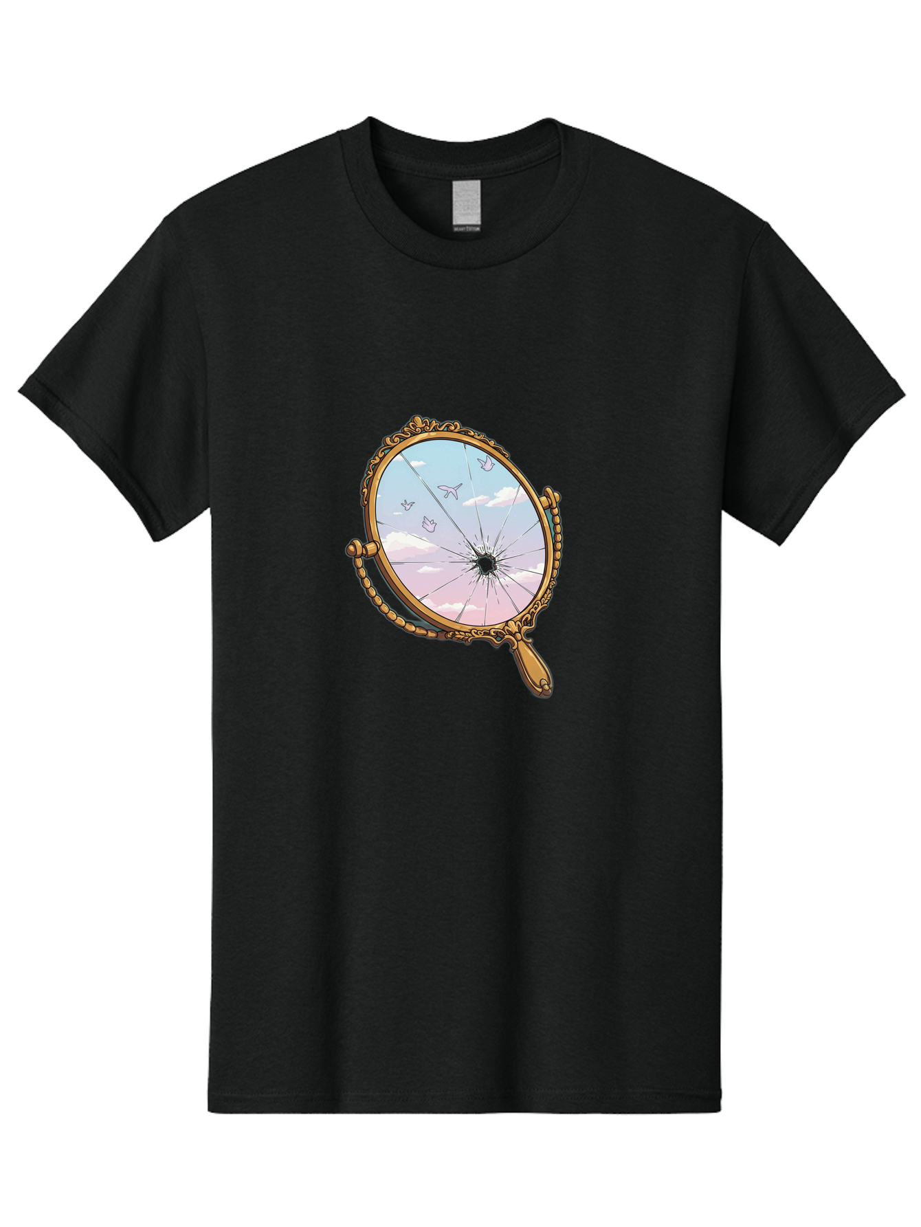 Broken-Mirror Men'S Graphic Tee, 100% Cotton, Comfortable Casual Summer Wear, Machine Washable, Vintage Camera, Old Camera, Antique Camera, Black Camera, Classic Photography, Photography Equipment, Nostalgic Device, Film Camera, Camera Art Bak137