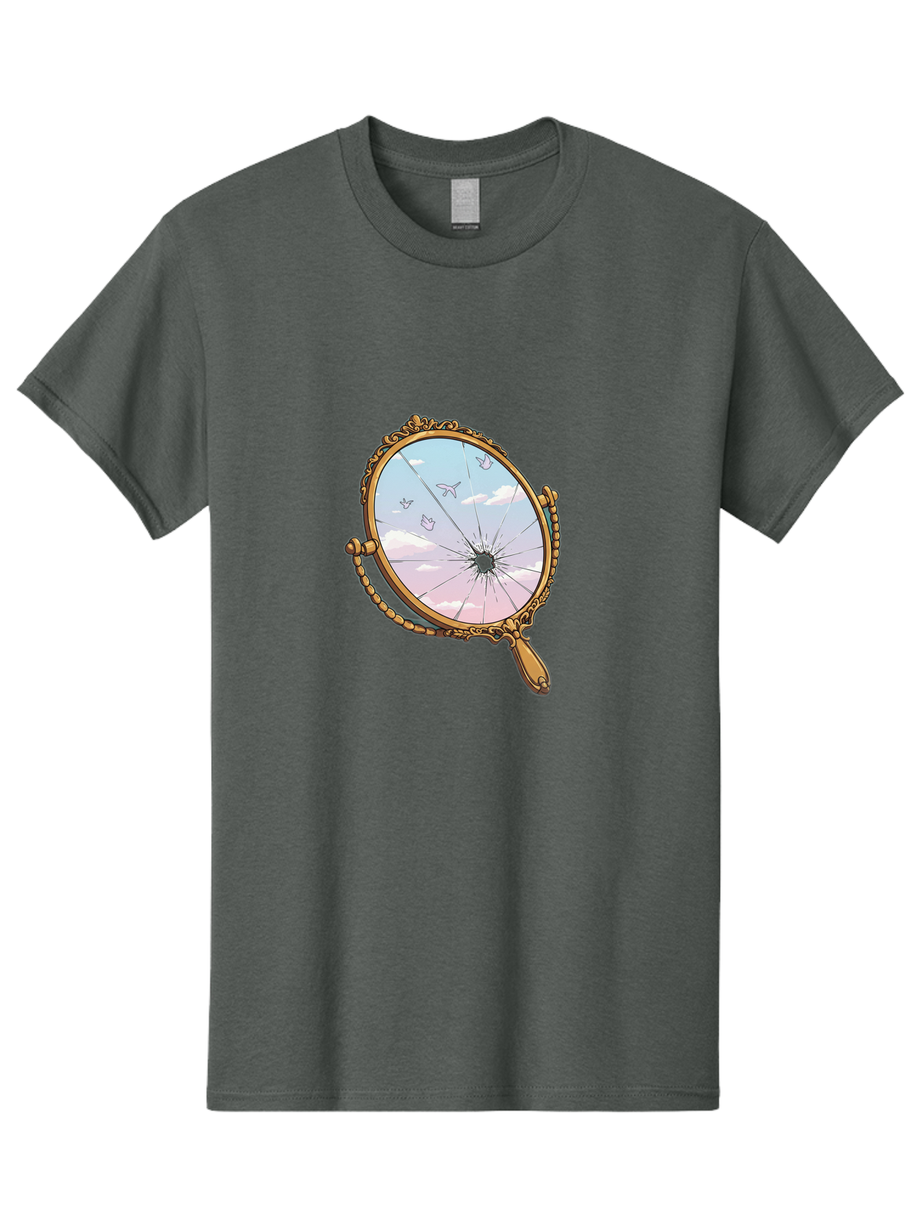 Broken-Mirror Men'S Graphic Tee, 100% Cotton, Comfortable Casual Summer Wear, Machine Washable, Vintage Camera, Old Camera, Antique Camera, Black Camera, Classic Photography, Photography Equipment, Nostalgic Device, Film Camera, Camera Art Bak137