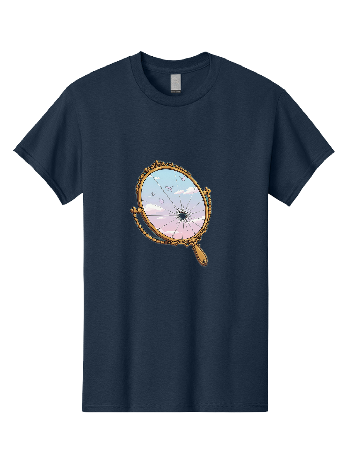 Broken-Mirror Men'S Graphic Tee, 100% Cotton, Comfortable Casual Summer Wear, Machine Washable, Vintage Camera, Old Camera, Antique Camera, Black Camera, Classic Photography, Photography Equipment, Nostalgic Device, Film Camera, Camera Art Bak137