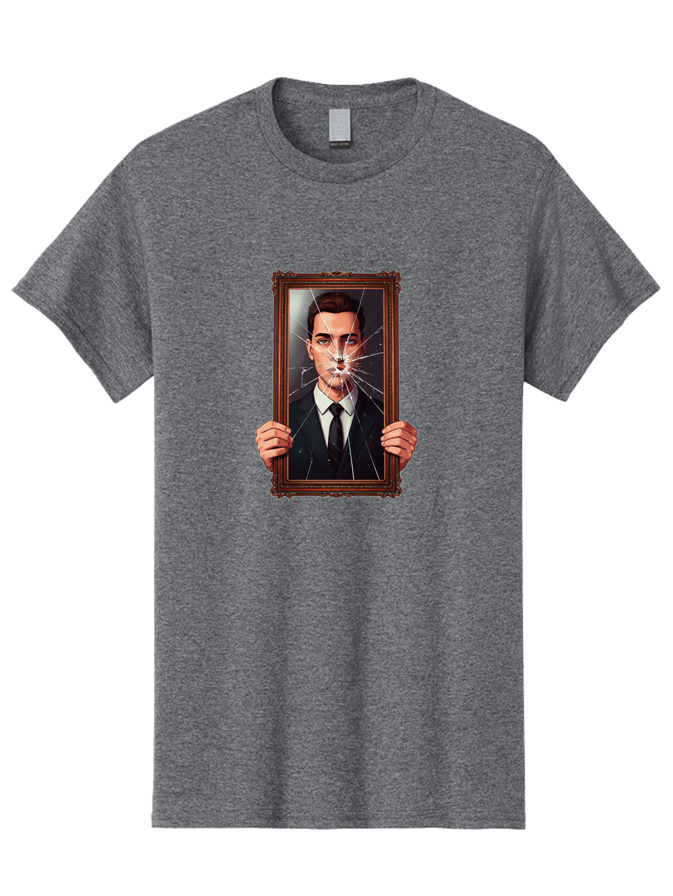 Broken-Portrait Men'S Graphic Tee, 100% Cotton, Comfortable Casual Summer Wear, Machine Washable, Vintage Camera, Old Camera, Antique Camera, Black Camera, Classic Photography, Photography Equipment, Nostalgic Device, Film Camera, Camera Art Bak138