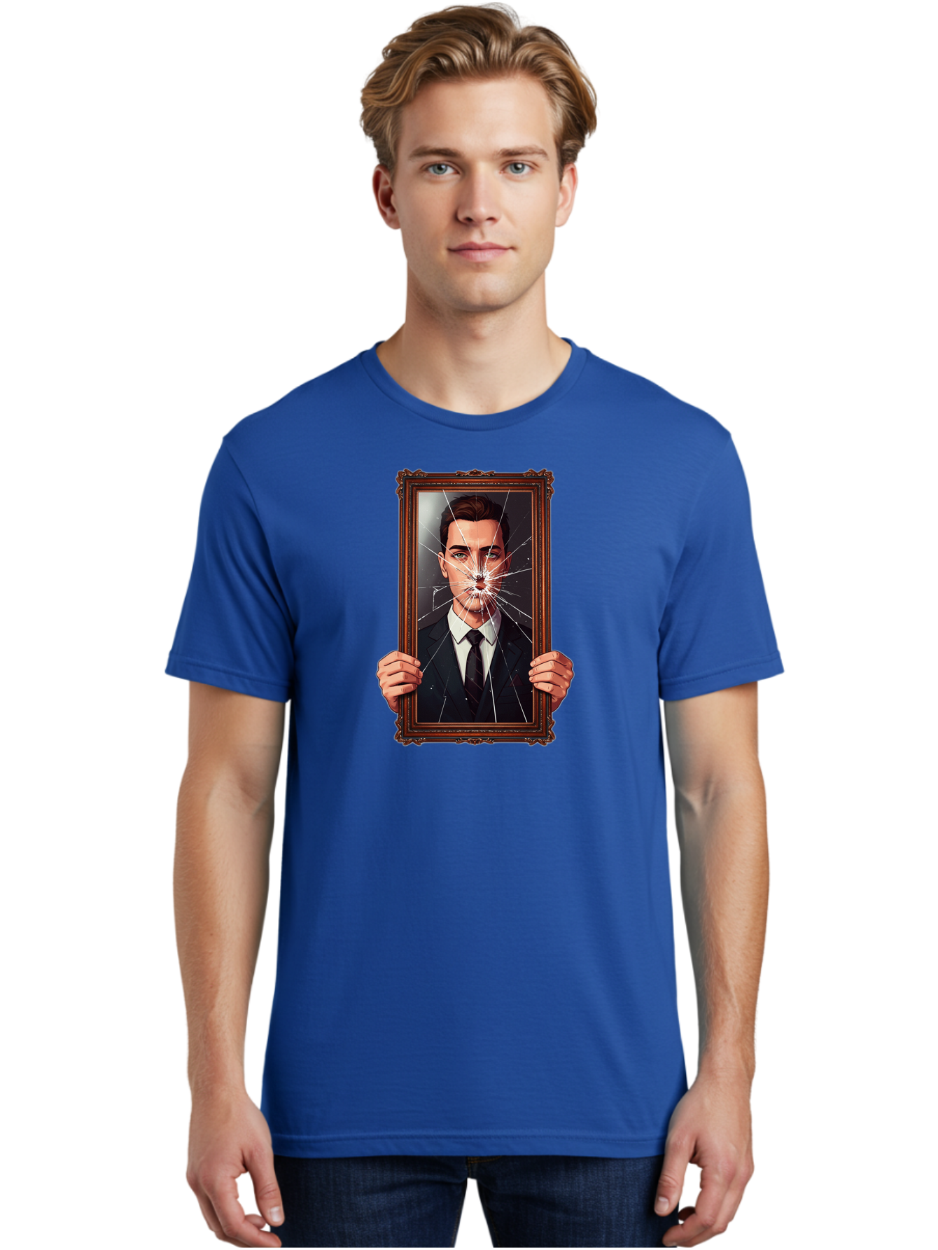 Broken-Portrait Men'S Graphic Tee, 100% Cotton, Comfortable Casual Summer Wear, Machine Washable, Vintage Camera, Old Camera, Antique Camera, Black Camera, Classic Photography, Photography Equipment, Nostalgic Device, Film Camera, Camera Art Bak138