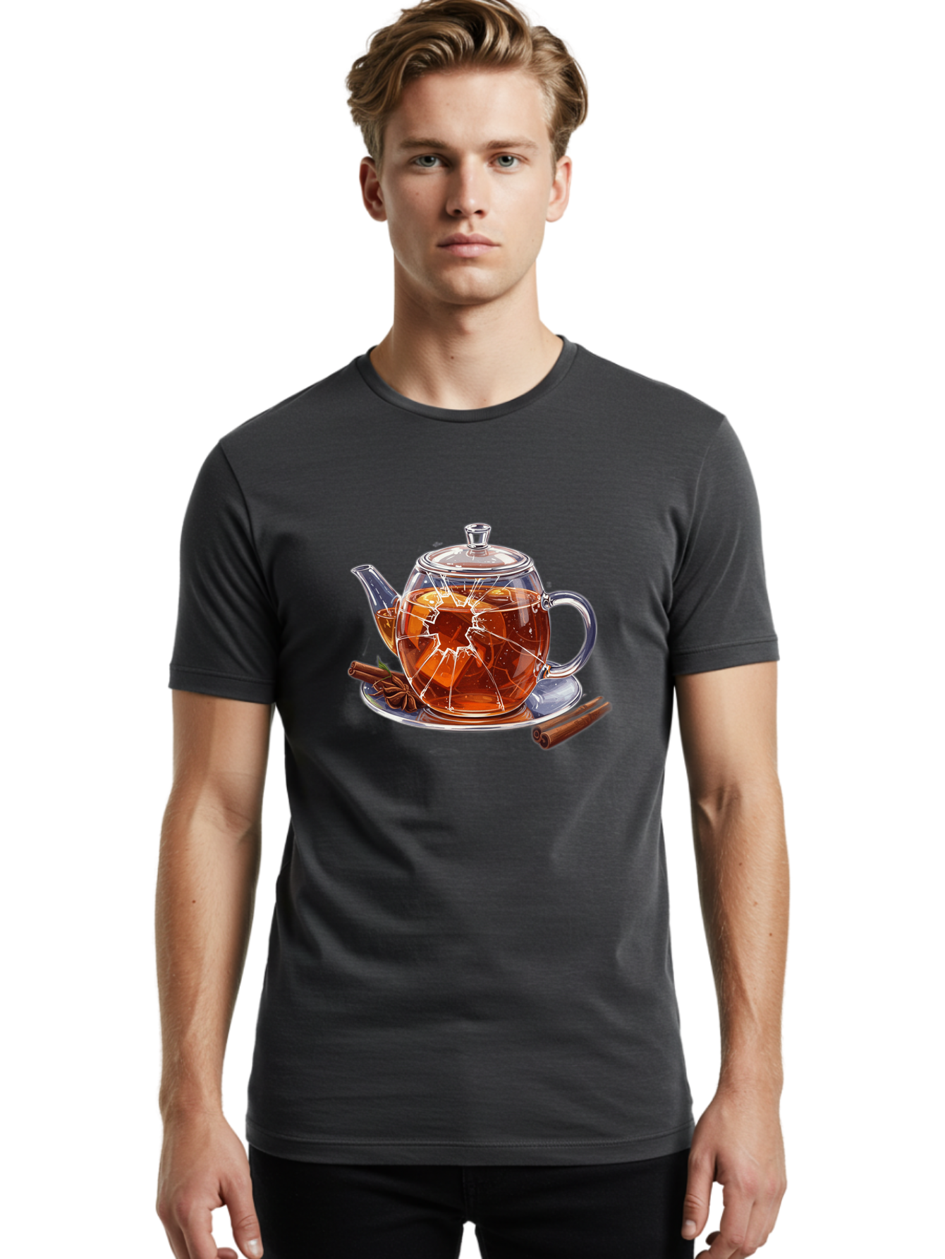 Broken-Teapot Men'S Graphic Tee, 100% Cotton, Comfortable Casual Summer Wear, Machine Washable, Vintage Camera, Old Camera, Antique Camera, Black Camera, Classic Photography, Photography Equipment, Nostalgic Device, Film Camera, Camera Art Bak139