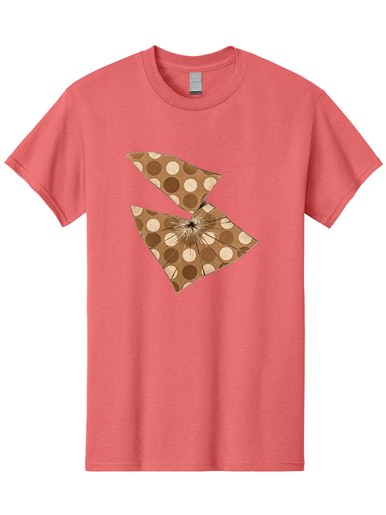 Brown-And-Beige-Polka-Dot-Parasol Men'S Graphic Tee, 100% Cotton, Comfortable Casual Summer Wear, Machine Washable, Vintage Camera, Old Camera, Antique Camera, Black Camera, Classic Photography, Photography Equipment, Nostalgic Device, Bak141