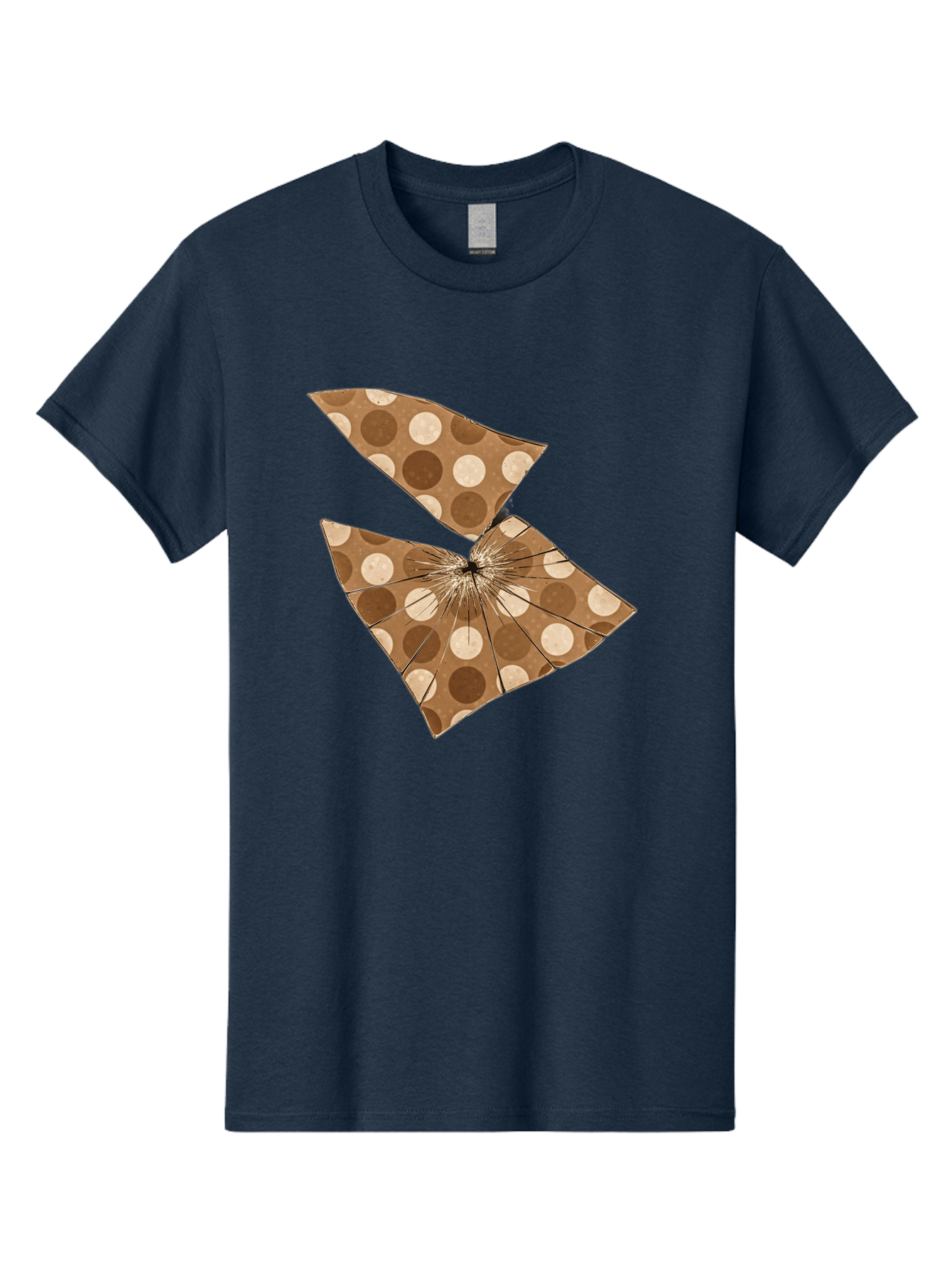 Brown-And-Beige-Polka-Dot-Parasol Men'S Graphic Tee, 100% Cotton, Comfortable Casual Summer Wear, Machine Washable, Vintage Camera, Old Camera, Antique Camera, Black Camera, Classic Photography, Photography Equipment, Nostalgic Device, Bak141