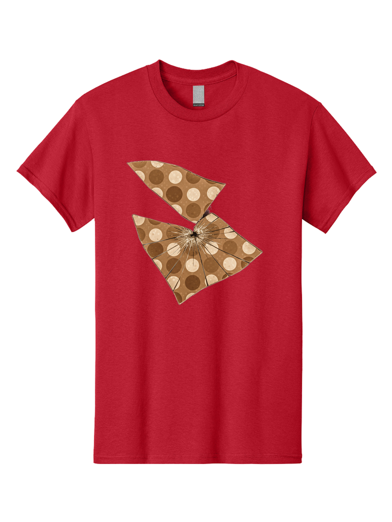 Brown-And-Beige-Polka-Dot-Parasol Men'S Graphic Tee, 100% Cotton, Comfortable Casual Summer Wear, Machine Washable, Vintage Camera, Old Camera, Antique Camera, Black Camera, Classic Photography, Photography Equipment, Nostalgic Device, Bak141