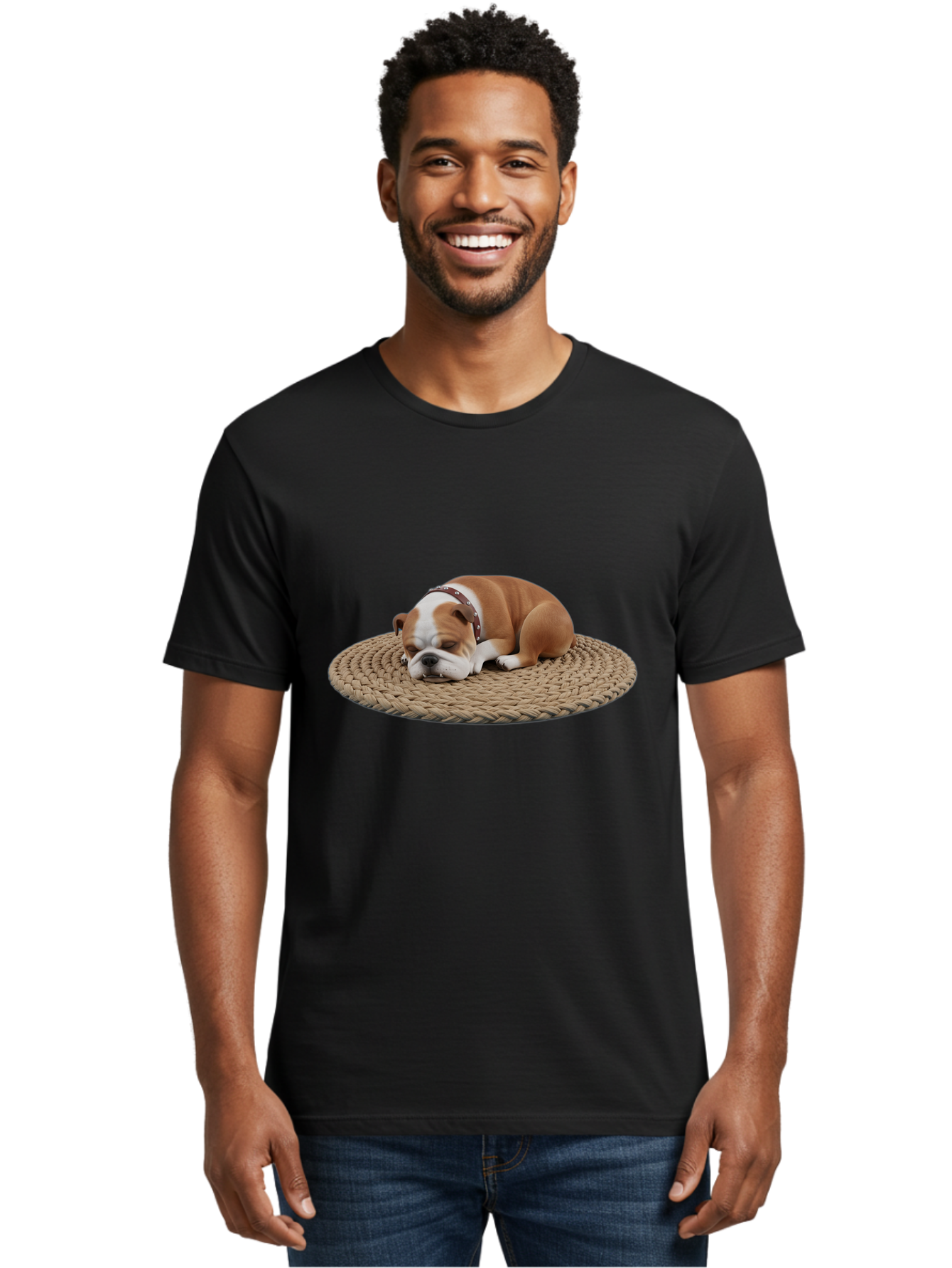 Bulldog-On-Rug Men'S Graphic Tee, 100% Cotton, Comfortable Casual Summer Wear, Machine Washable, Vintage Camera, Old Camera, Antique Camera, Black Camera, Classic Photography, Photography Equipment, Nostalgic Device, Film Camera, Camera Art Bak144
