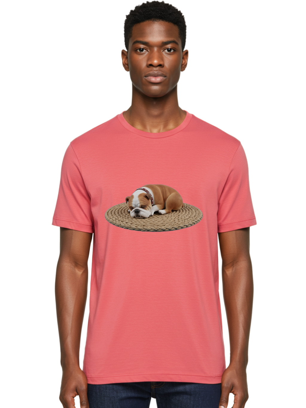 Bulldog-On-Rug Men'S Graphic Tee, 100% Cotton, Comfortable Casual Summer Wear, Machine Washable, Vintage Camera, Old Camera, Antique Camera, Black Camera, Classic Photography, Photography Equipment, Nostalgic Device, Film Camera, Camera Art Bak144