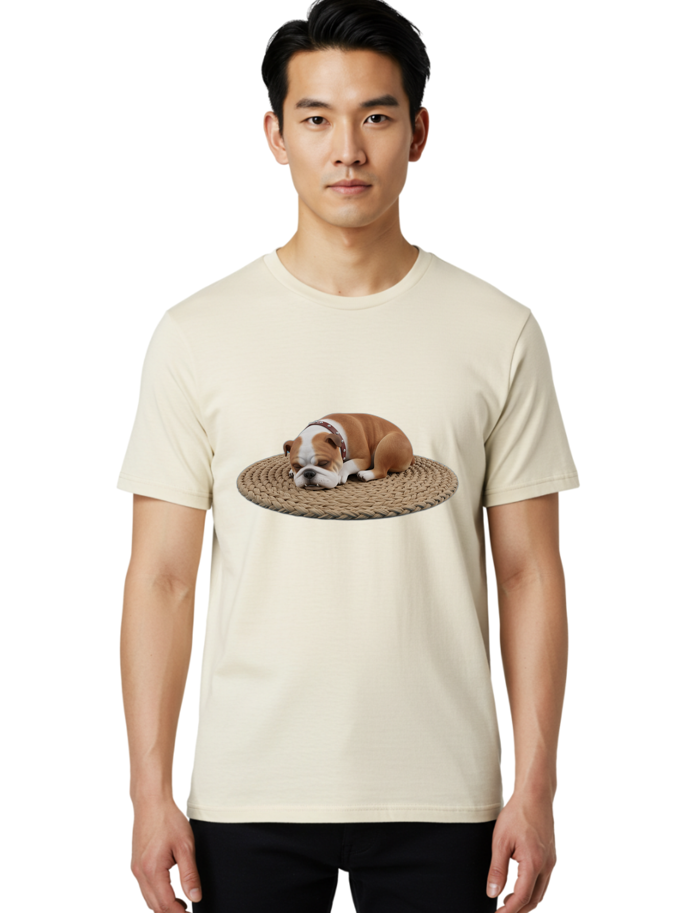 Bulldog-On-Rug Men'S Graphic Tee, 100% Cotton, Comfortable Casual Summer Wear, Machine Washable, Vintage Camera, Old Camera, Antique Camera, Black Camera, Classic Photography, Photography Equipment, Nostalgic Device, Film Camera, Camera Art Bak144