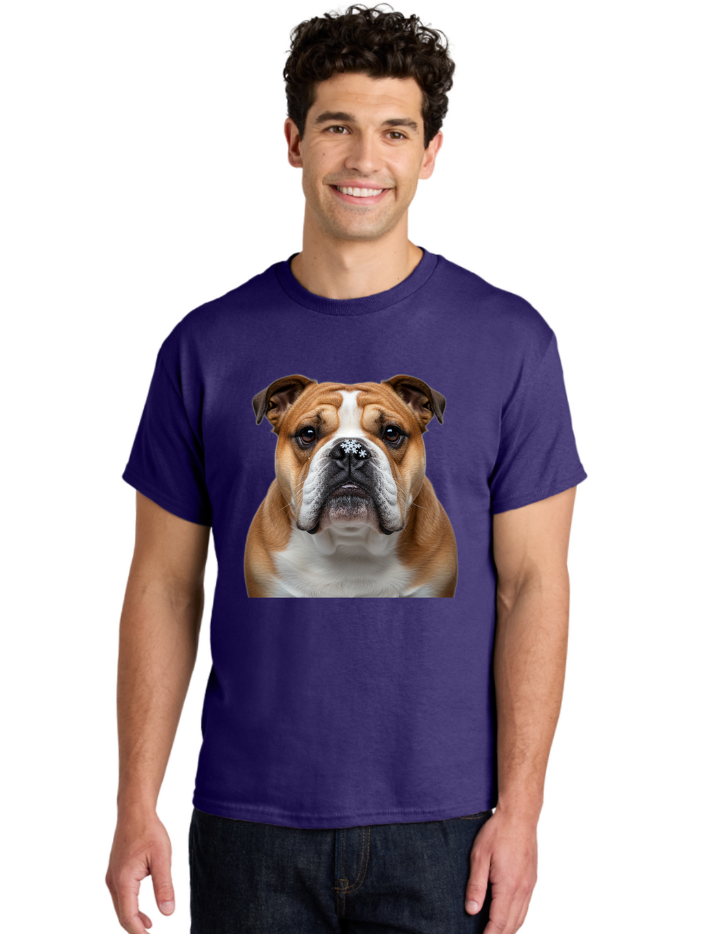 Bulldog-Portrait Men'S Graphic Tee, 100% Cotton, Comfortable Casual Summer Wear, Machine Washable, Vintage Camera, Old Camera, Antique Camera, Black Camera, Classic Photography, Photography Equipment, Nostalgic Device, Film Camera, Camera Art Bak145