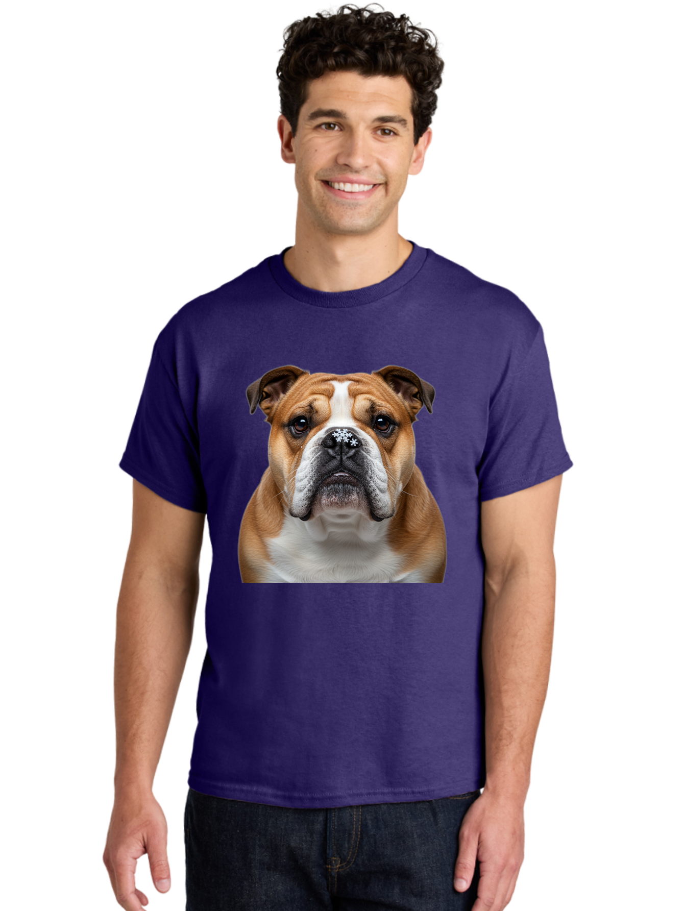 Bulldog-Portrait Men'S Graphic Tee, 100% Cotton, Comfortable Casual Summer Wear, Machine Washable, Vintage Camera, Old Camera, Antique Camera, Black Camera, Classic Photography, Photography Equipment, Nostalgic Device, Film Camera, Camera Art Bak145