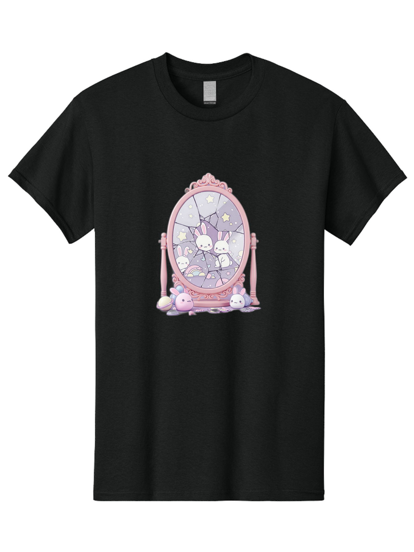 Bunnies-And-Mirror Men'S Graphic Tee, 100% Cotton, Comfortable Casual Summer Wear, Machine Washable, Vintage Camera, Old Camera, Antique Camera, Black Camera, Classic Photography, Photography Equipment, Nostalgic Device, Film Camera, Bak146