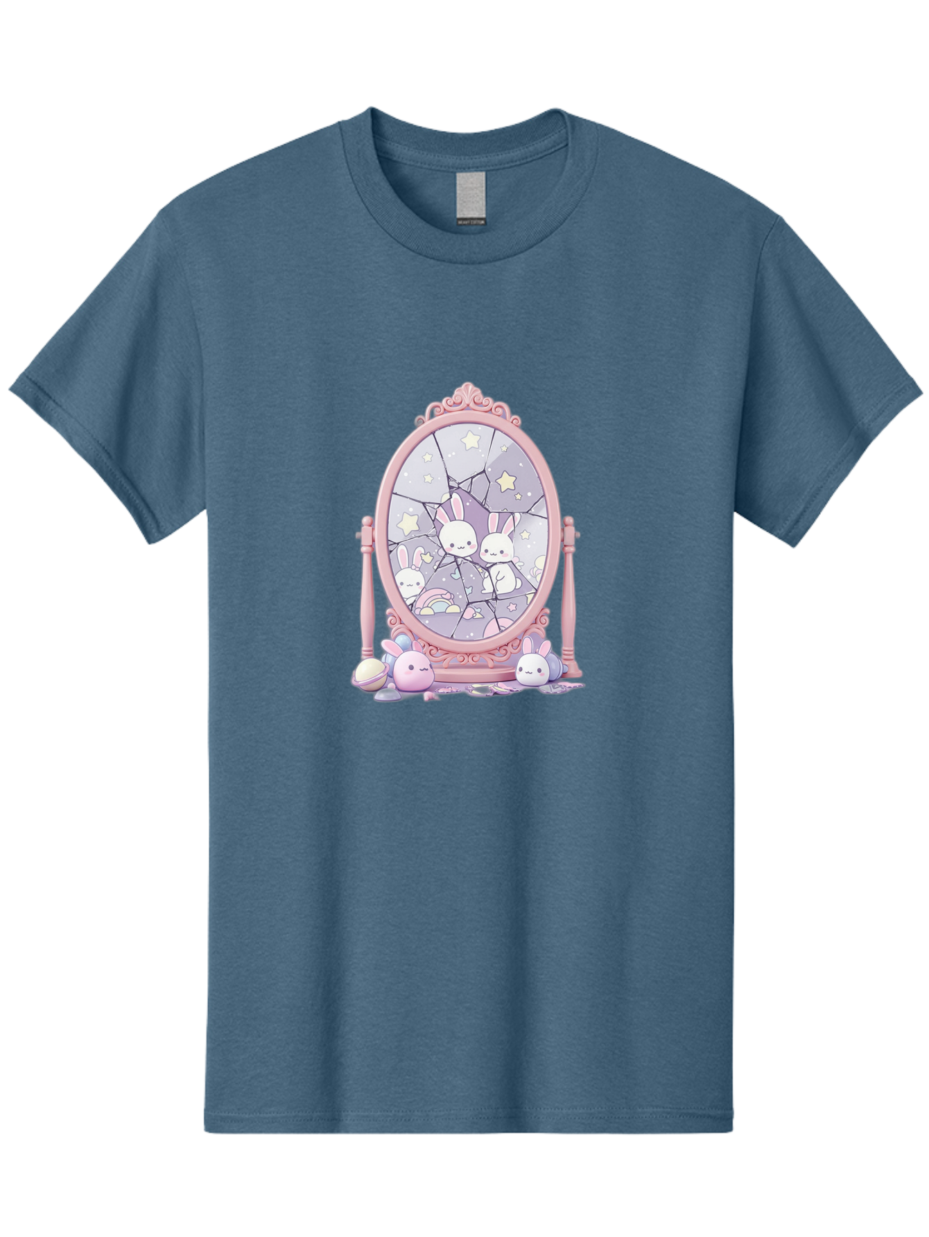 Bunnies-And-Mirror Men'S Graphic Tee, 100% Cotton, Comfortable Casual Summer Wear, Machine Washable, Vintage Camera, Old Camera, Antique Camera, Black Camera, Classic Photography, Photography Equipment, Nostalgic Device, Film Camera, Bak146