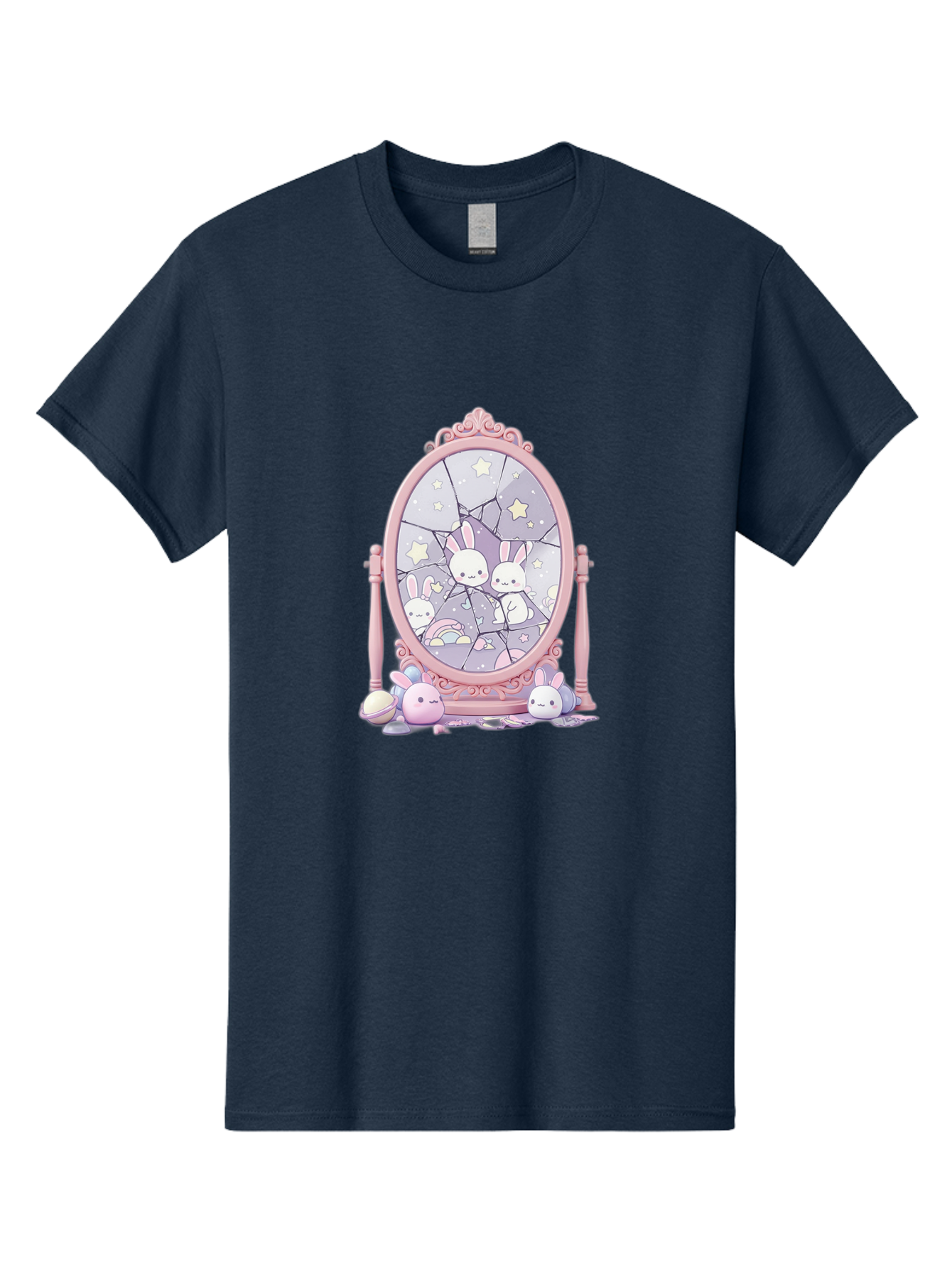 Bunnies-And-Mirror Men'S Graphic Tee, 100% Cotton, Comfortable Casual Summer Wear, Machine Washable, Vintage Camera, Old Camera, Antique Camera, Black Camera, Classic Photography, Photography Equipment, Nostalgic Device, Film Camera, Bak146