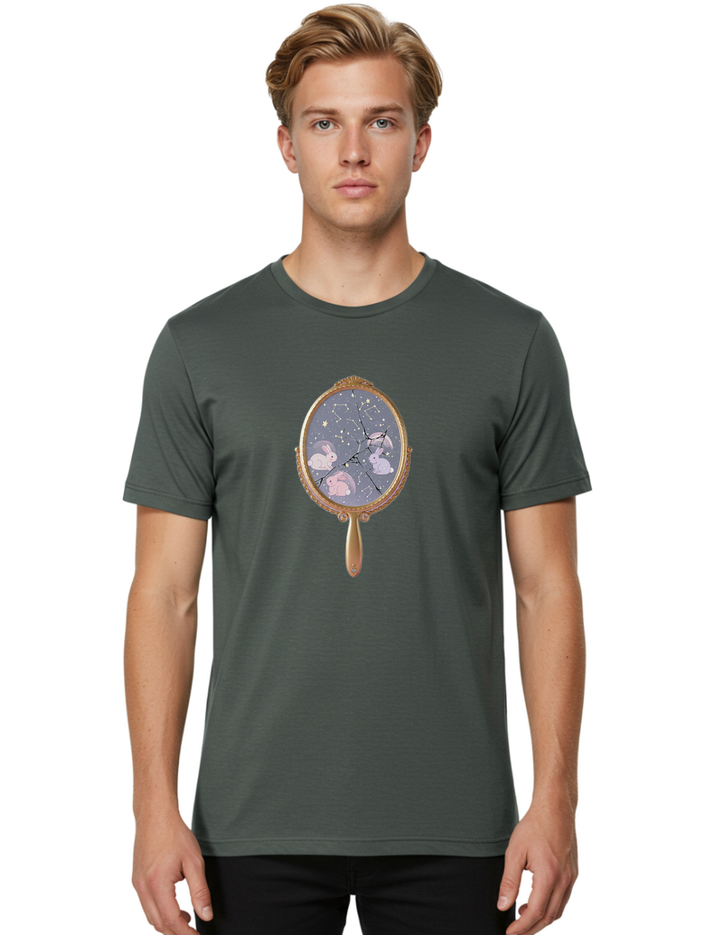 Bunnies-In-Space Men'S Graphic Tee, 100% Cotton, Comfortable Casual Summer Wear, Machine Washable, Vintage Camera, Old Camera, Antique Camera, Black Camera, Classic Photography, Photography Equipment, Nostalgic Device, Film Camera, Camera Art Bak148