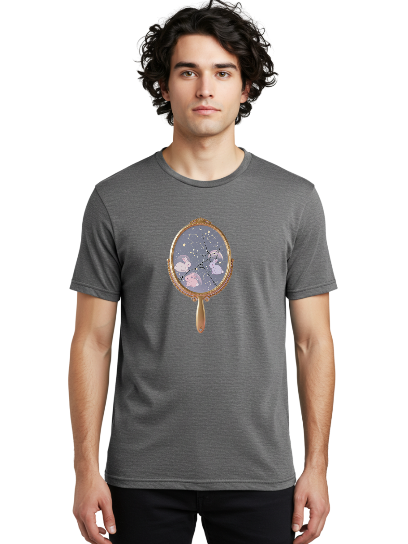 Bunnies-In-Space Men'S Graphic Tee, 100% Cotton, Comfortable Casual Summer Wear, Machine Washable, Vintage Camera, Old Camera, Antique Camera, Black Camera, Classic Photography, Photography Equipment, Nostalgic Device, Film Camera, Camera Art Bak148