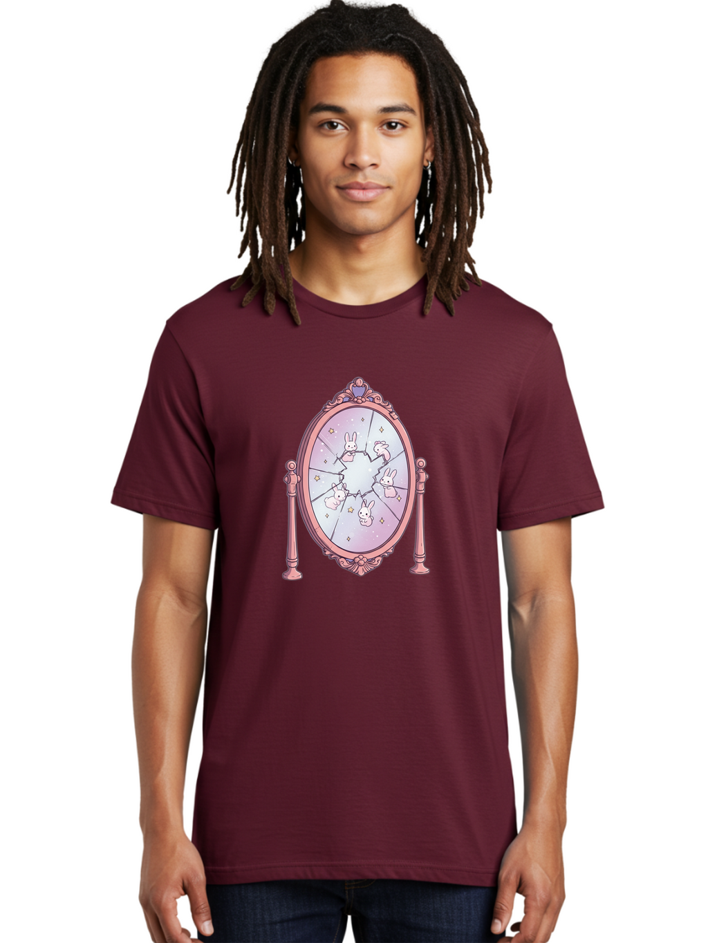 Bunny-Mirror Men'S Graphic Tee, 100% Cotton, Comfortable Casual Summer Wear, Machine Washable, Vintage Camera, Old Camera, Antique Camera, Black Camera, Classic Photography, Photography Equipment, Nostalgic Device, Film Camera, Camera Art Bak149