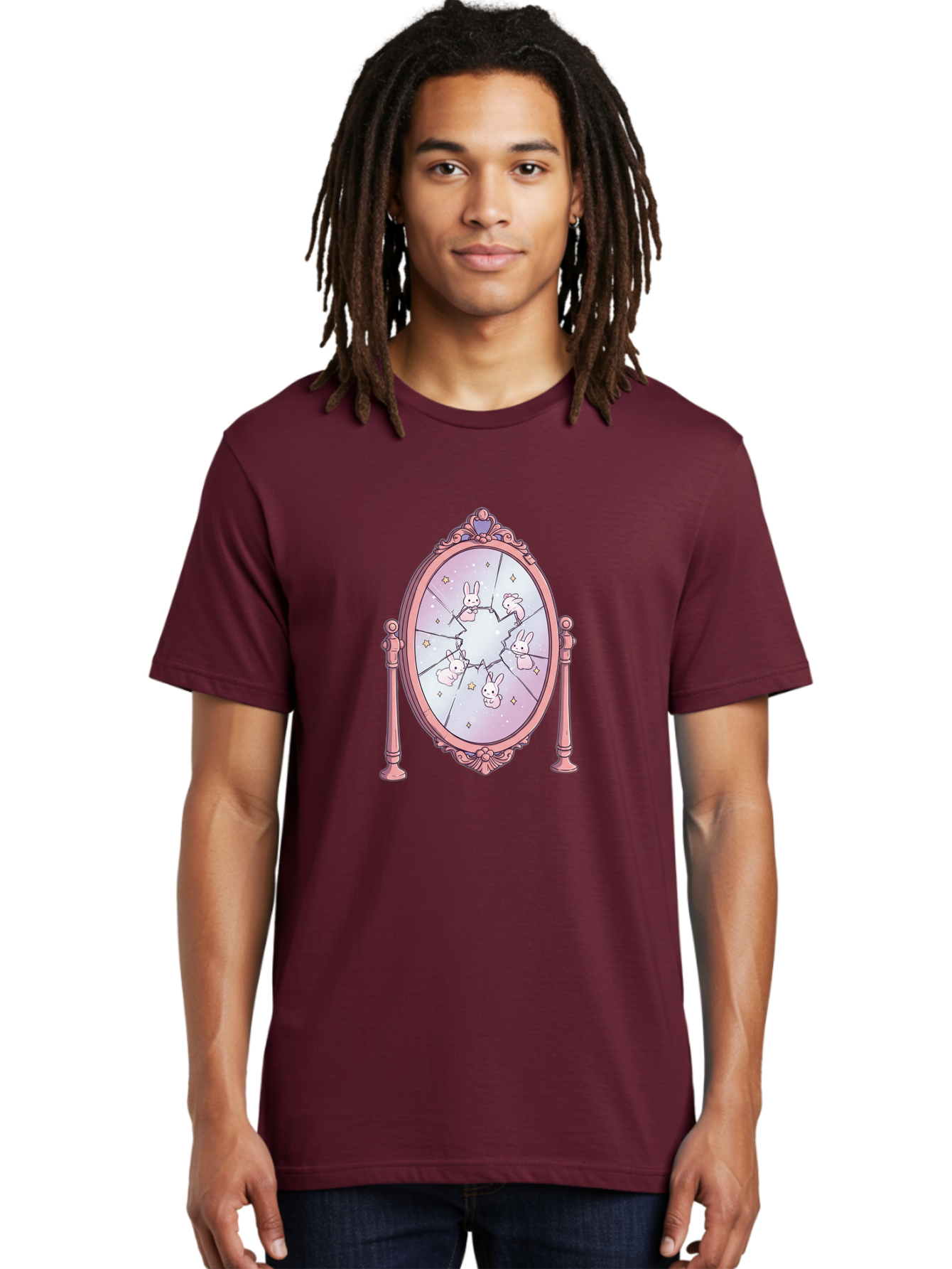 Bunny-Mirror Men'S Graphic Tee, 100% Cotton, Comfortable Casual Summer Wear, Machine Washable, Vintage Camera, Old Camera, Antique Camera, Black Camera, Classic Photography, Photography Equipment, Nostalgic Device, Film Camera, Camera Art Bak149