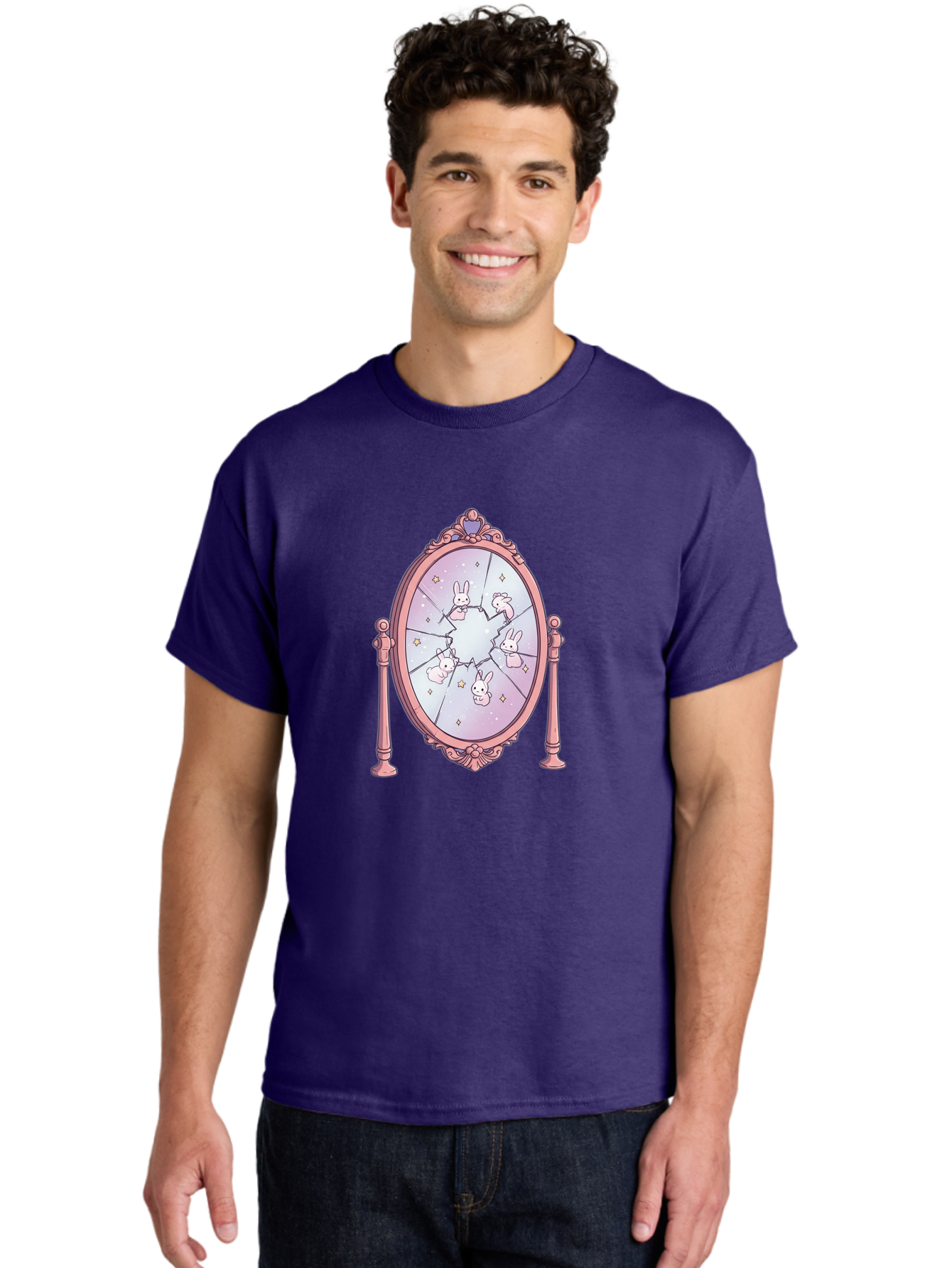 Bunny-Mirror Men'S Graphic Tee, 100% Cotton, Comfortable Casual Summer Wear, Machine Washable, Vintage Camera, Old Camera, Antique Camera, Black Camera, Classic Photography, Photography Equipment, Nostalgic Device, Film Camera, Camera Art Bak149