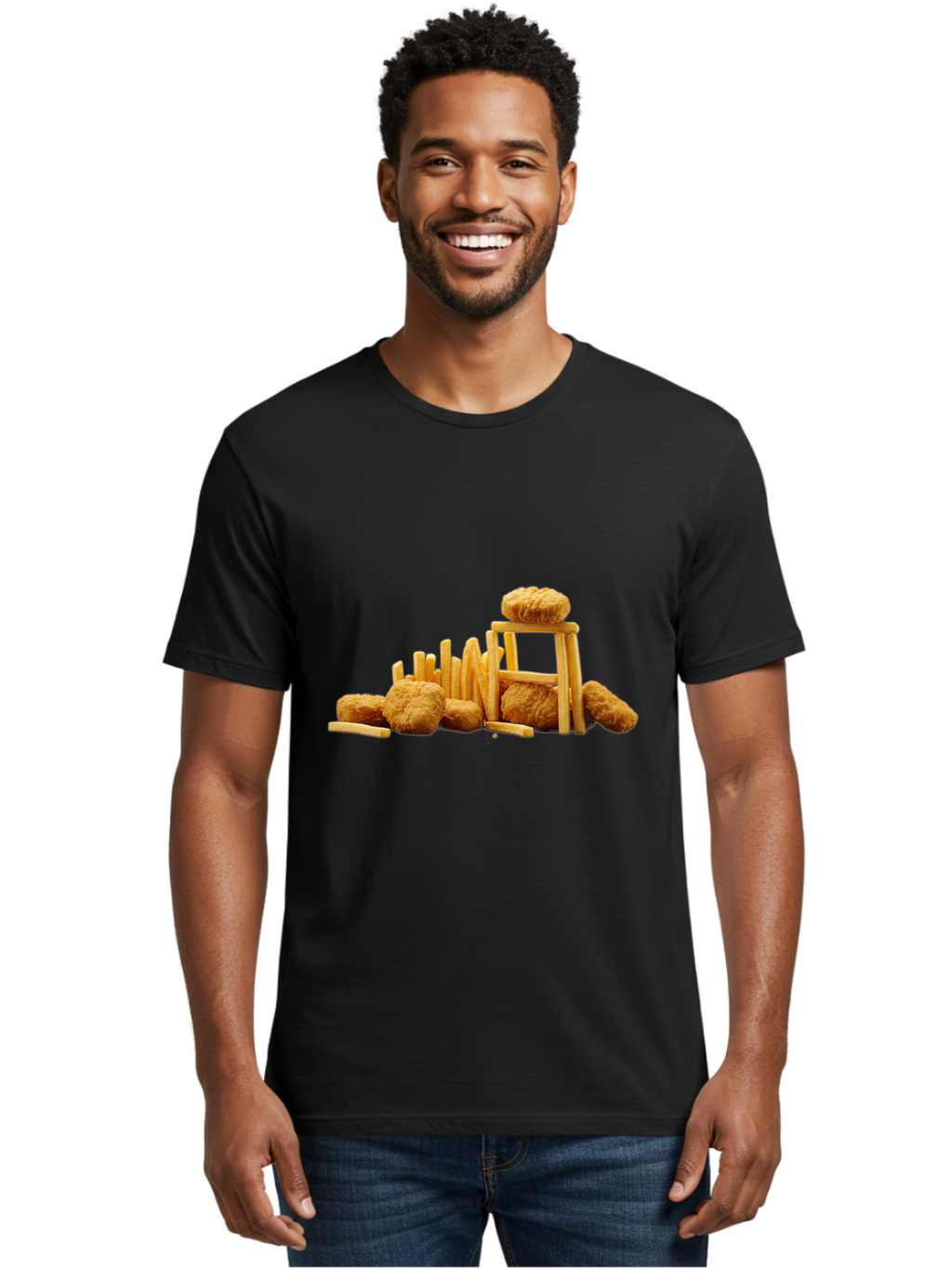 Burger-And-Fries Men'S Graphic Tee, 100% Cotton, Comfortable Casual Summer Wear, Machine Washable, Vintage Camera, Old Camera, Antique Camera, Black Camera, Classic Photography, Photography Equipment, Nostalgic Device, Film Camera, Camera Art Bak150