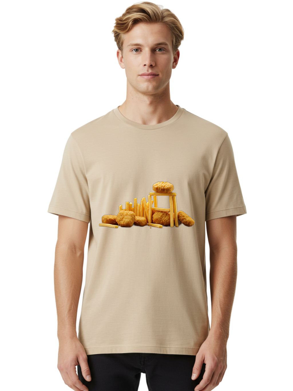 Burger-And-Fries Men'S Graphic Tee, 100% Cotton, Comfortable Casual Summer Wear, Machine Washable, Vintage Camera, Old Camera, Antique Camera, Black Camera, Classic Photography, Photography Equipment, Nostalgic Device, Film Camera, Camera Art Bak150