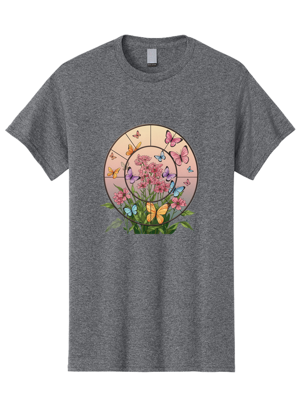 Butterflies-And-Flowers-1 Men'S Graphic Tee, 100% Cotton, Comfortable Casual Summer Wear, Machine Washable, Vintage Camera, Old Camera, Antique Camera, Black Camera, Classic Photography, Photography Equipment, Nostalgic Device, Film Camera, Bak151
