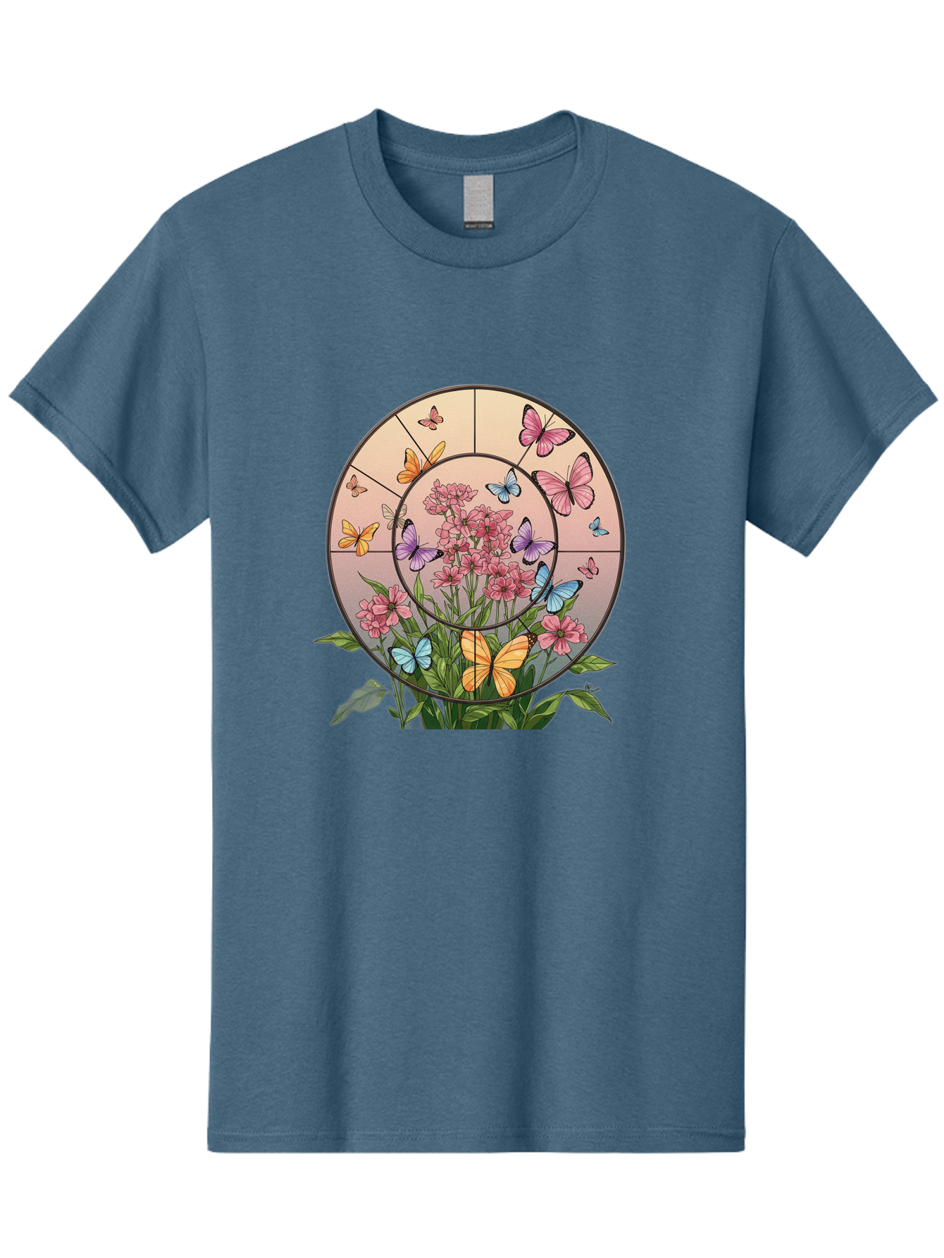 Butterflies-And-Flowers-1 Men'S Graphic Tee, 100% Cotton, Comfortable Casual Summer Wear, Machine Washable, Vintage Camera, Old Camera, Antique Camera, Black Camera, Classic Photography, Photography Equipment, Nostalgic Device, Film Camera, Bak151