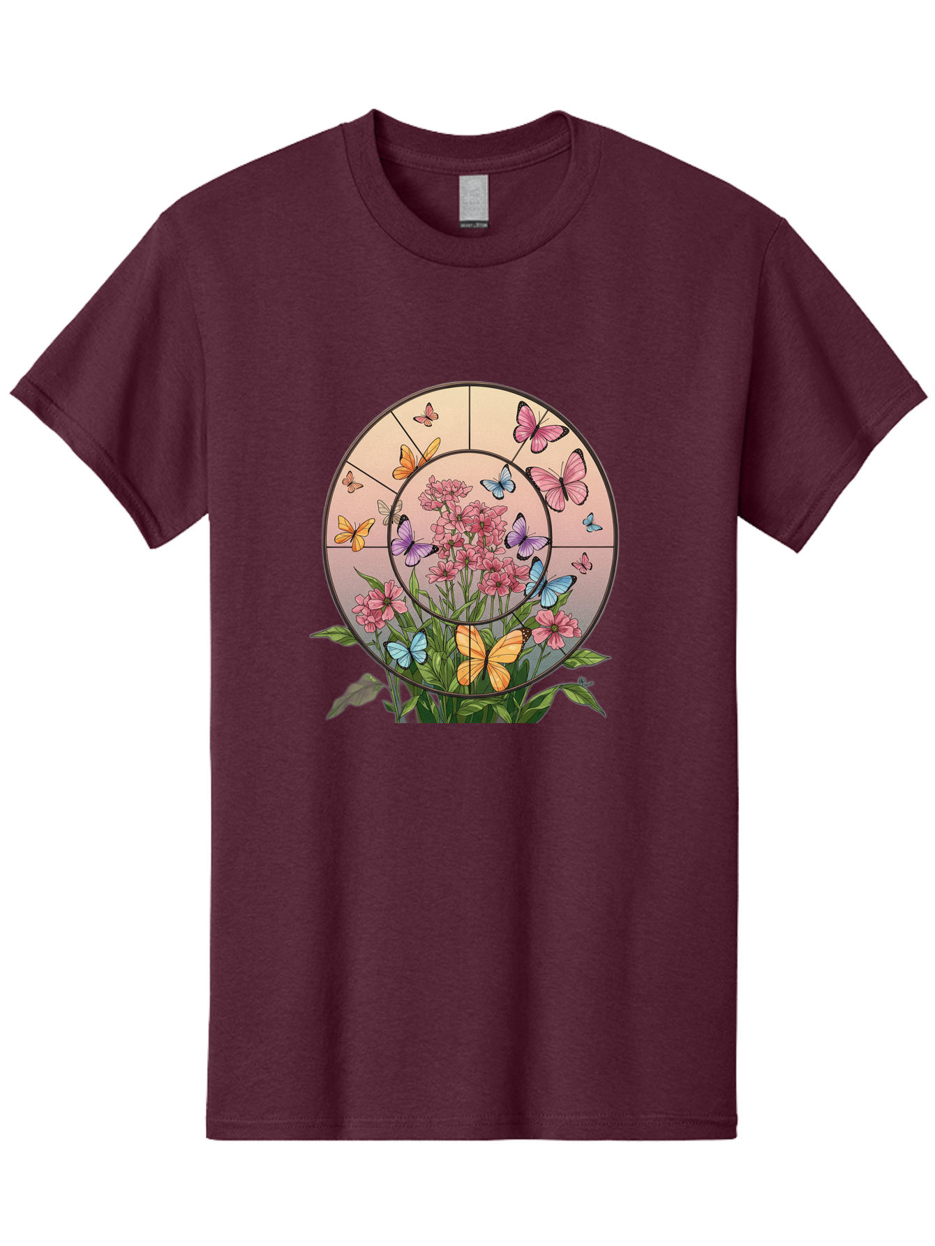Butterflies-And-Flowers-1 Men'S Graphic Tee, 100% Cotton, Comfortable Casual Summer Wear, Machine Washable, Vintage Camera, Old Camera, Antique Camera, Black Camera, Classic Photography, Photography Equipment, Nostalgic Device, Film Camera, Bak151