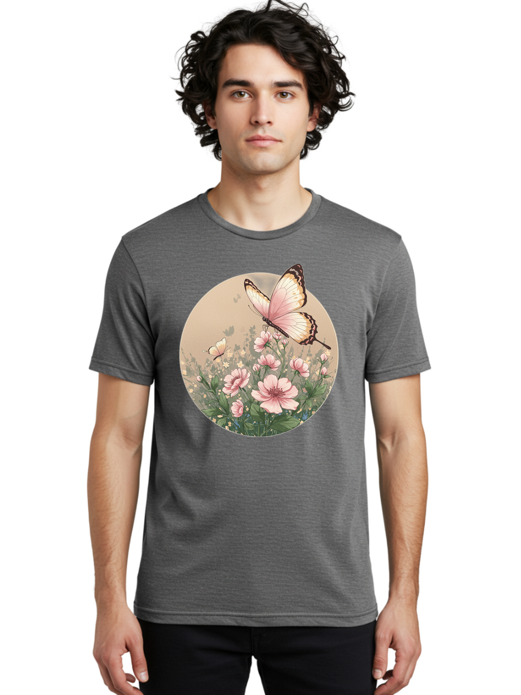 Butterflies-And-Flowers Men'S Graphic Tee, 100% Cotton, Comfortable Casual Summer Wear, Machine Washable, Vintage Camera, Old Camera, Antique Camera, Black Camera, Classic Photography, Photography Equipment, Nostalgic Device, Film Camera, Bak152