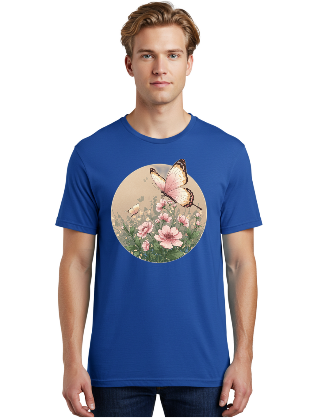 Butterflies-And-Flowers Men'S Graphic Tee, 100% Cotton, Comfortable Casual Summer Wear, Machine Washable, Vintage Camera, Old Camera, Antique Camera, Black Camera, Classic Photography, Photography Equipment, Nostalgic Device, Film Camera, Bak152